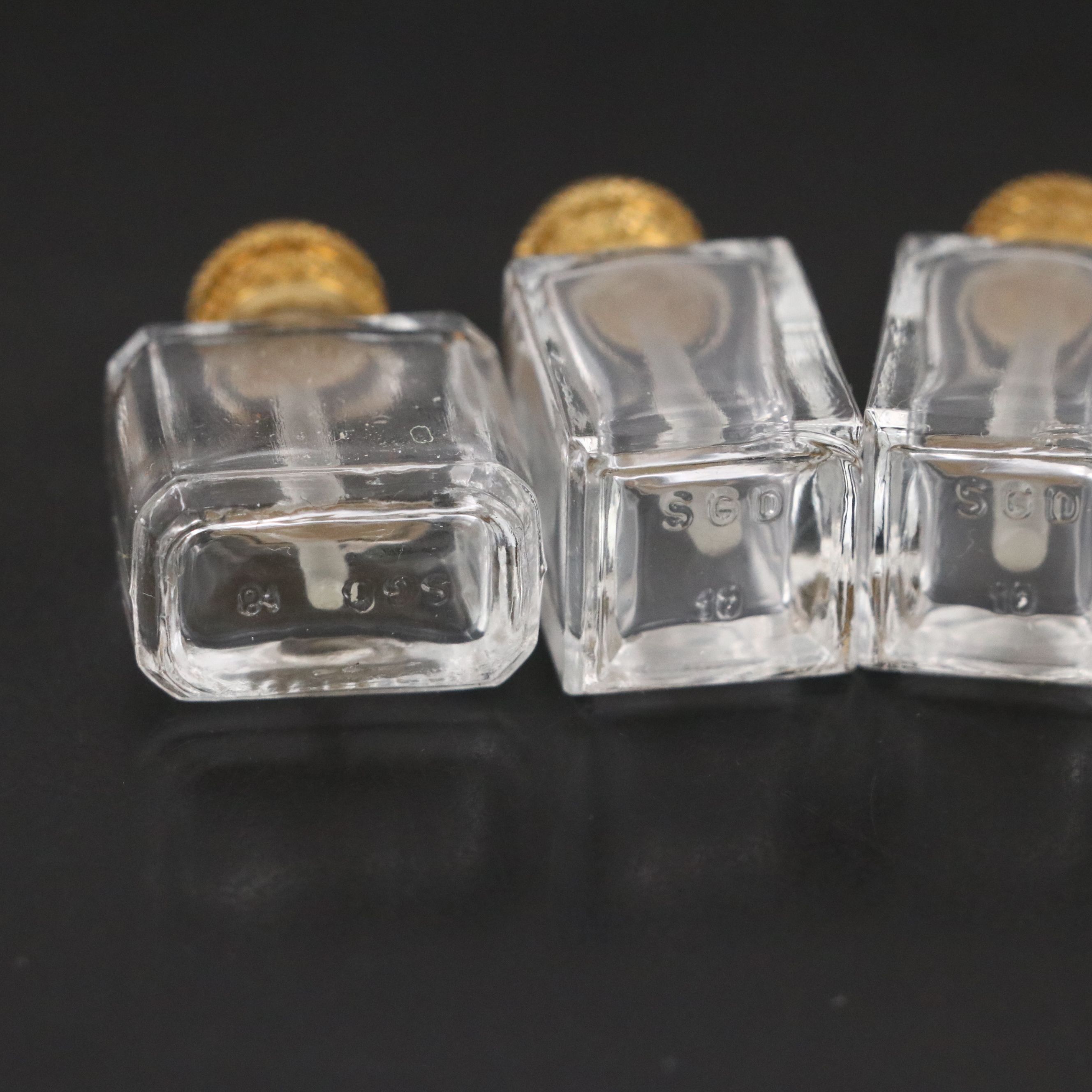 French Hand-Painted Porcelain Limoges Box with Perfume Bottles