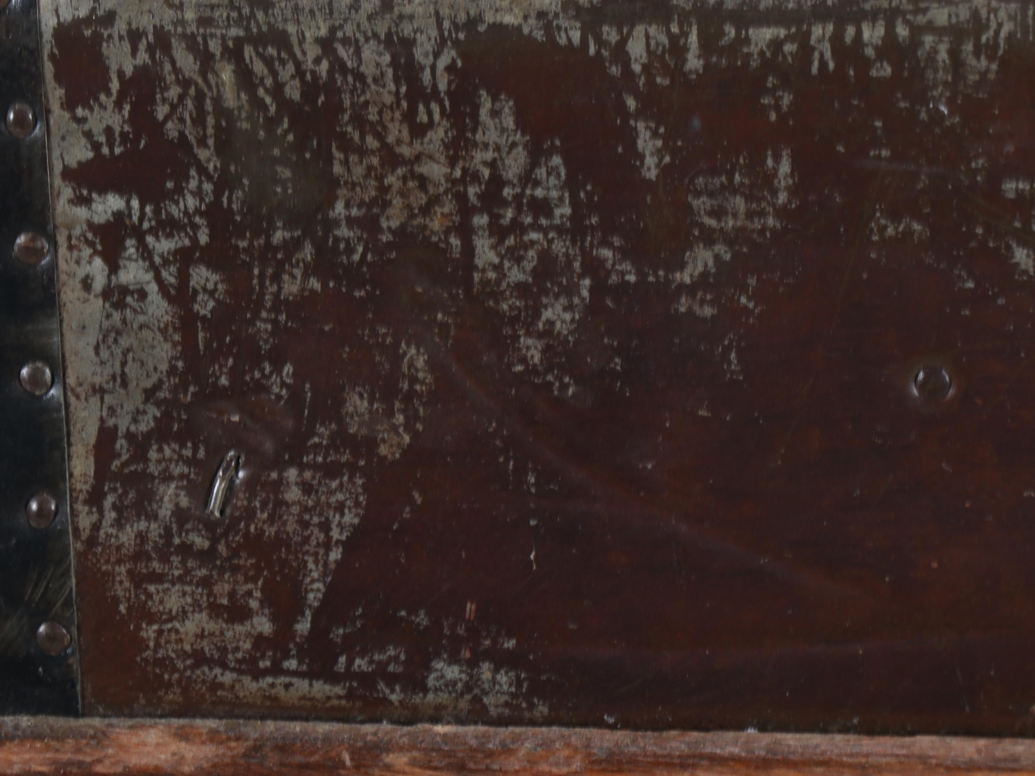 Metal Clad Dome-Top Steamer Chest, Early 20th Century