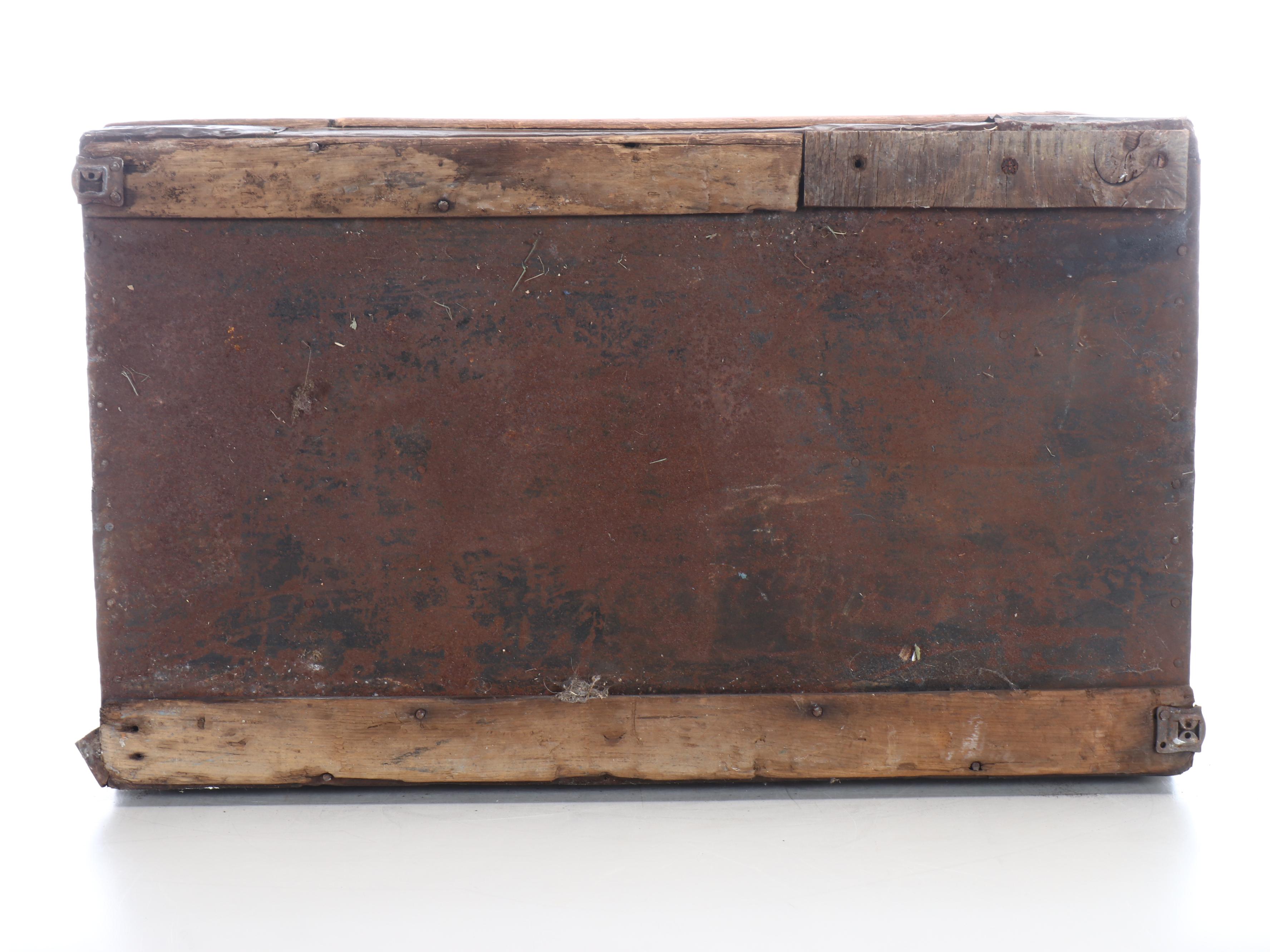 Metal Clad Dome-Top Steamer Chest, Early 20th Century