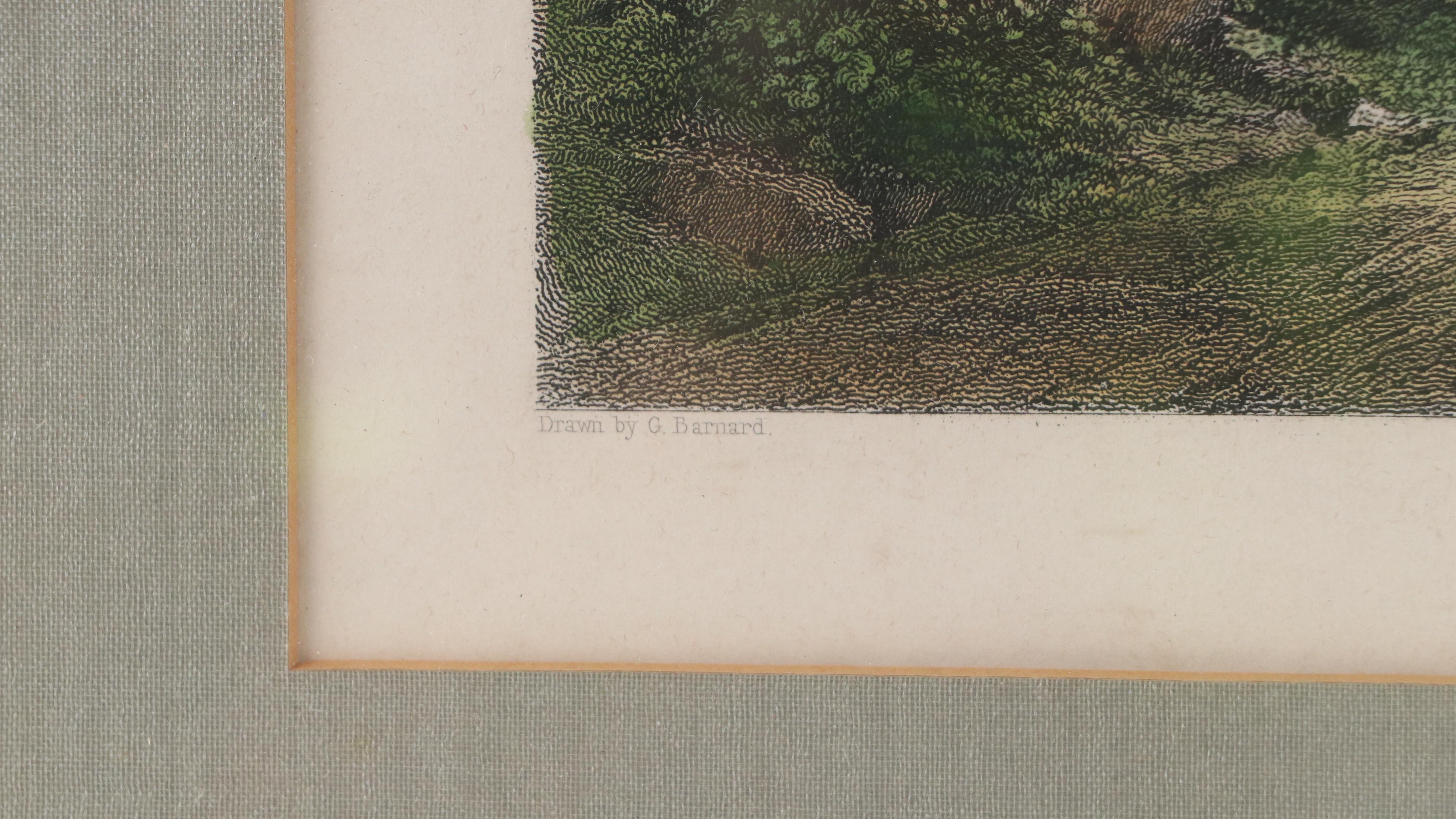 Hand-Colored Engravings After W. Brockedon "Cortona" and Other, 19th Century