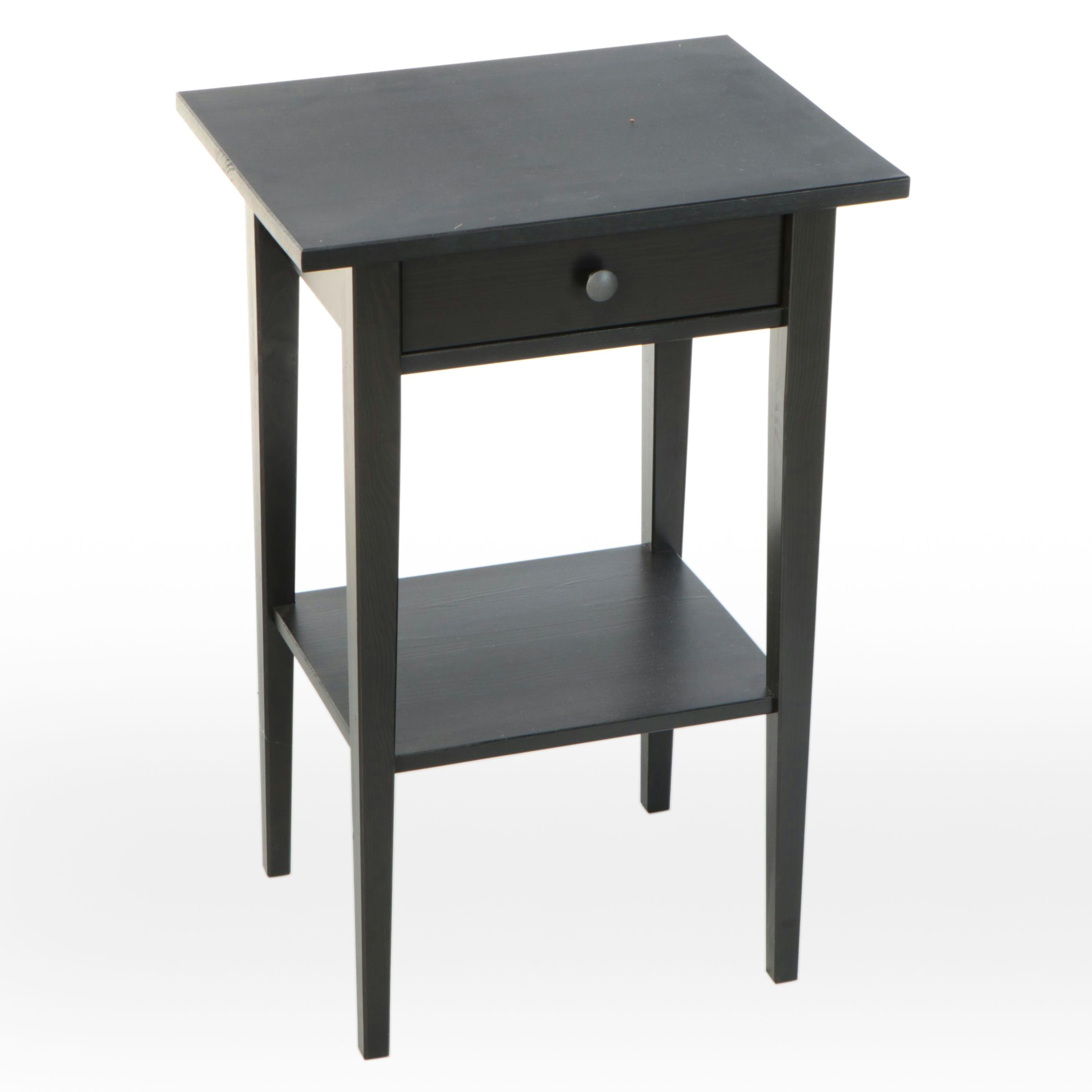 IKEA Black Wood Side Table