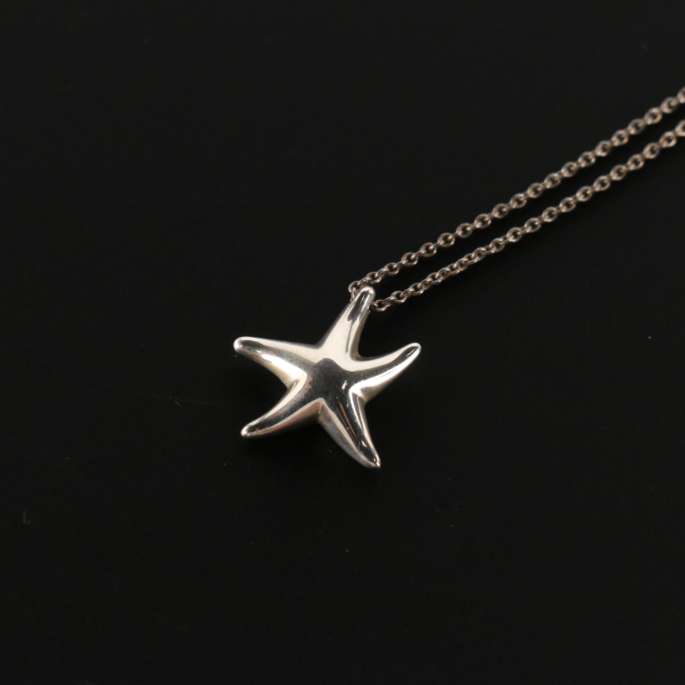 Elsa Peretti for Tiffany & Co. Sterling Starfish Pendant Necklace