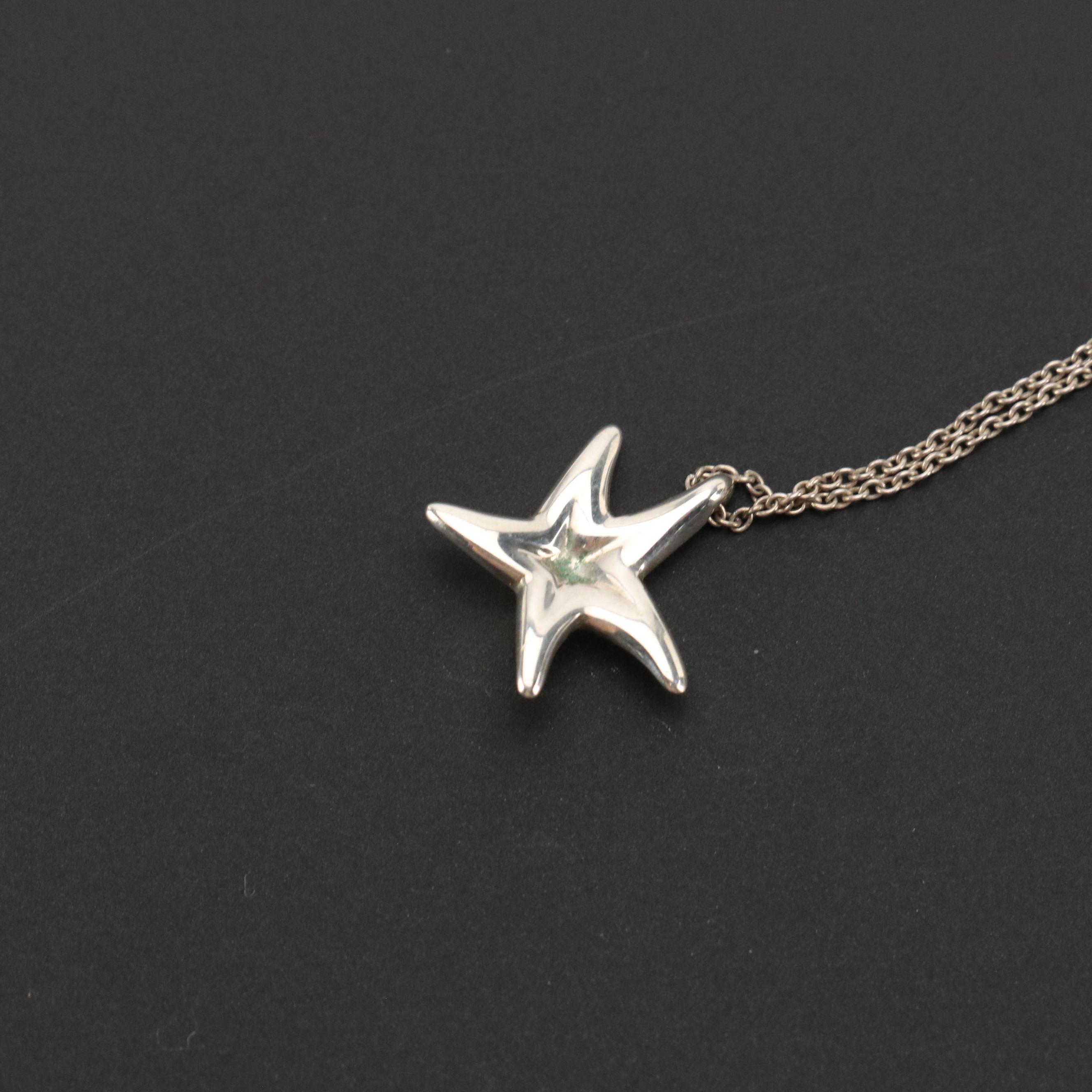 Elsa Peretti for Tiffany & Co. Sterling Starfish Pendant Necklace