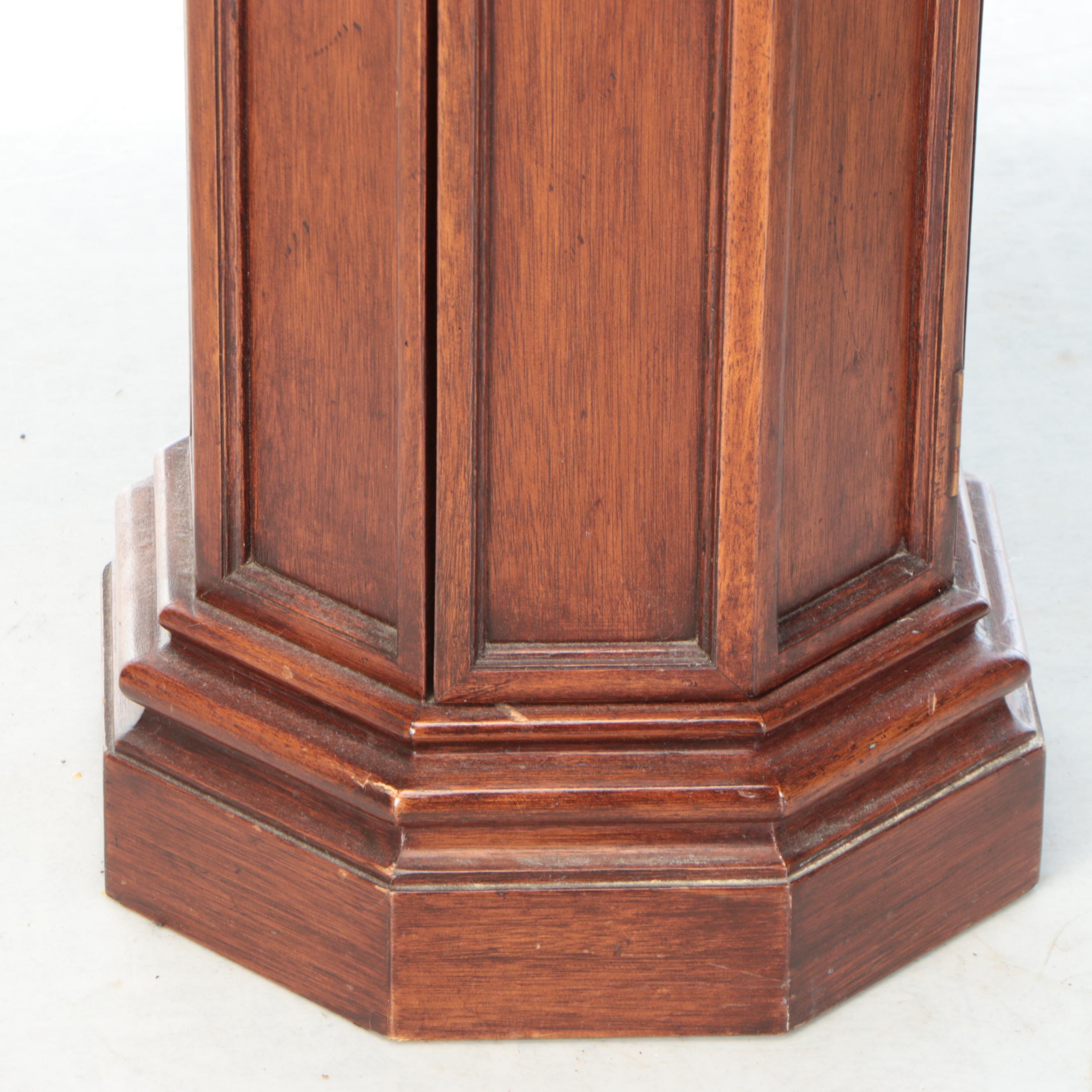 Banks, Coldstone Co. Gothic Style Mahogany Storage Pedestal, Late 20th Century