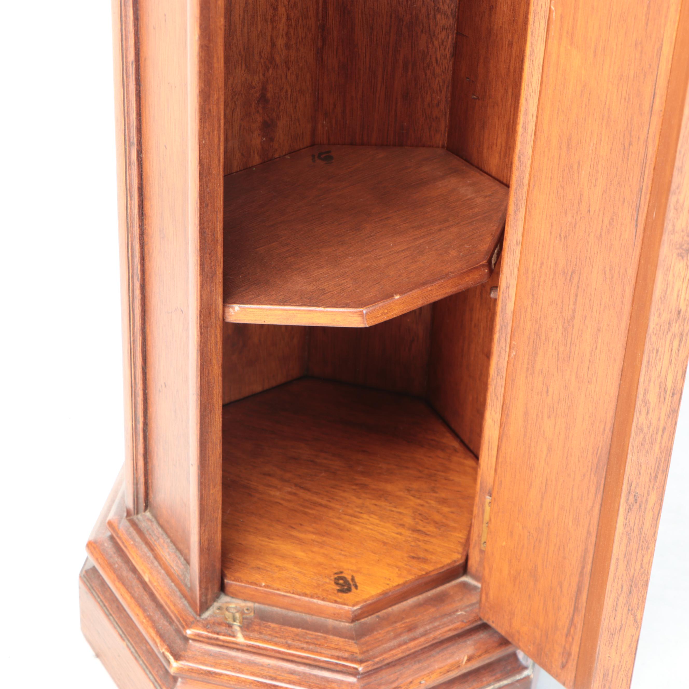 Banks, Coldstone Co. Gothic Style Mahogany Storage Pedestal, Late 20th Century
