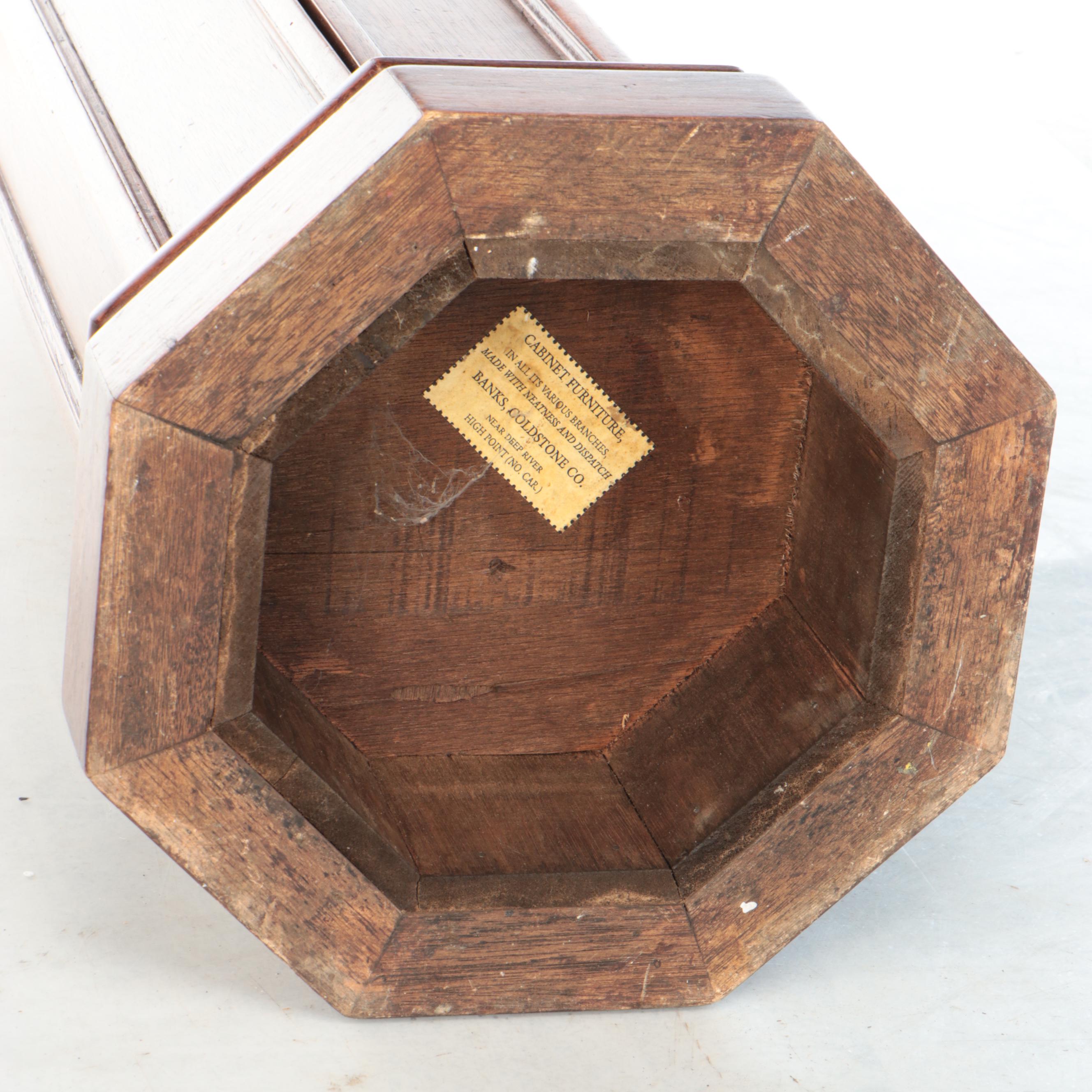 Banks, Coldstone Co. Gothic Style Mahogany Storage Pedestal, Late 20th Century