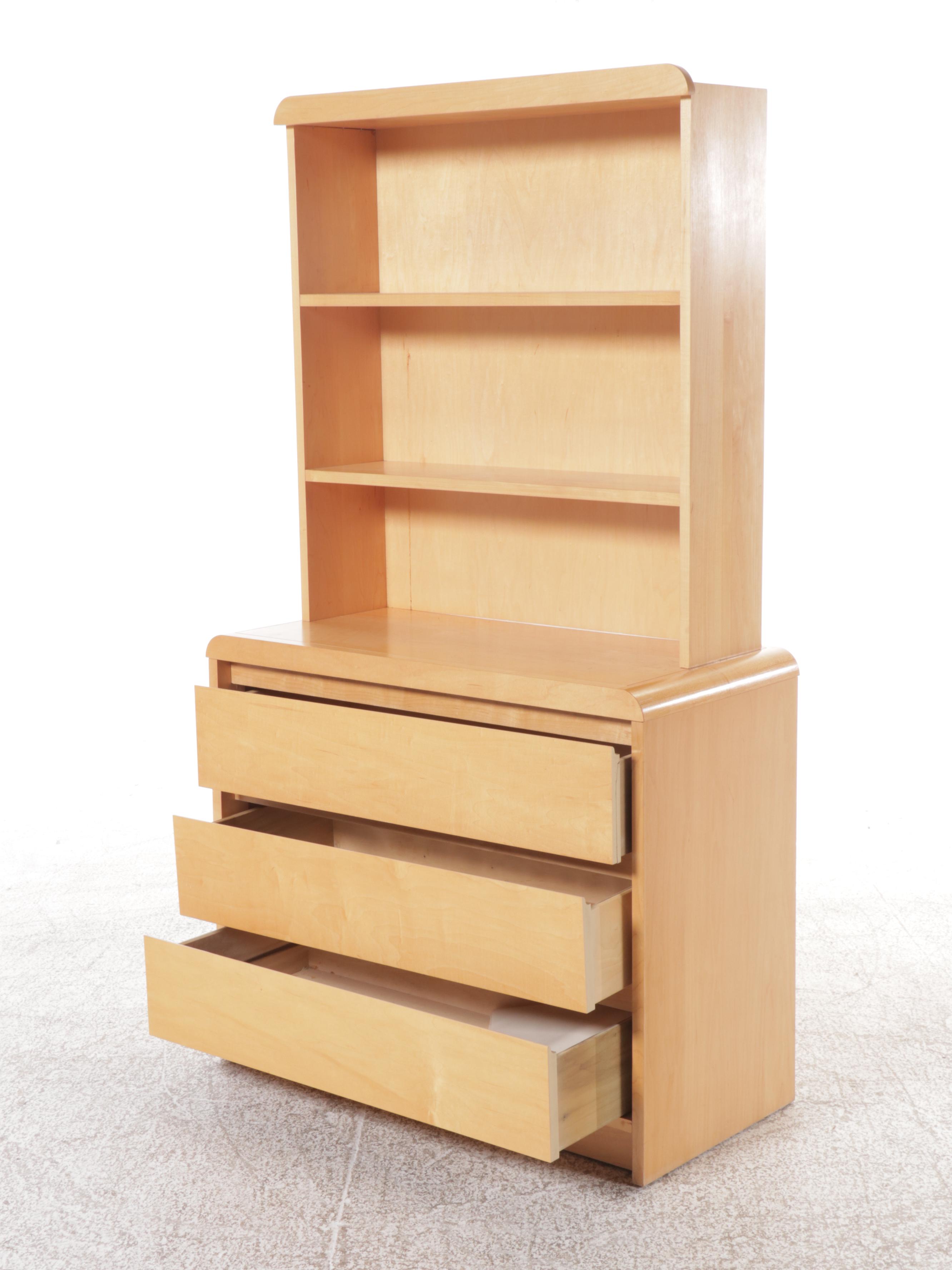 Child Craft by Smith Blonde Wood Three-Drawer Chest with Hutch