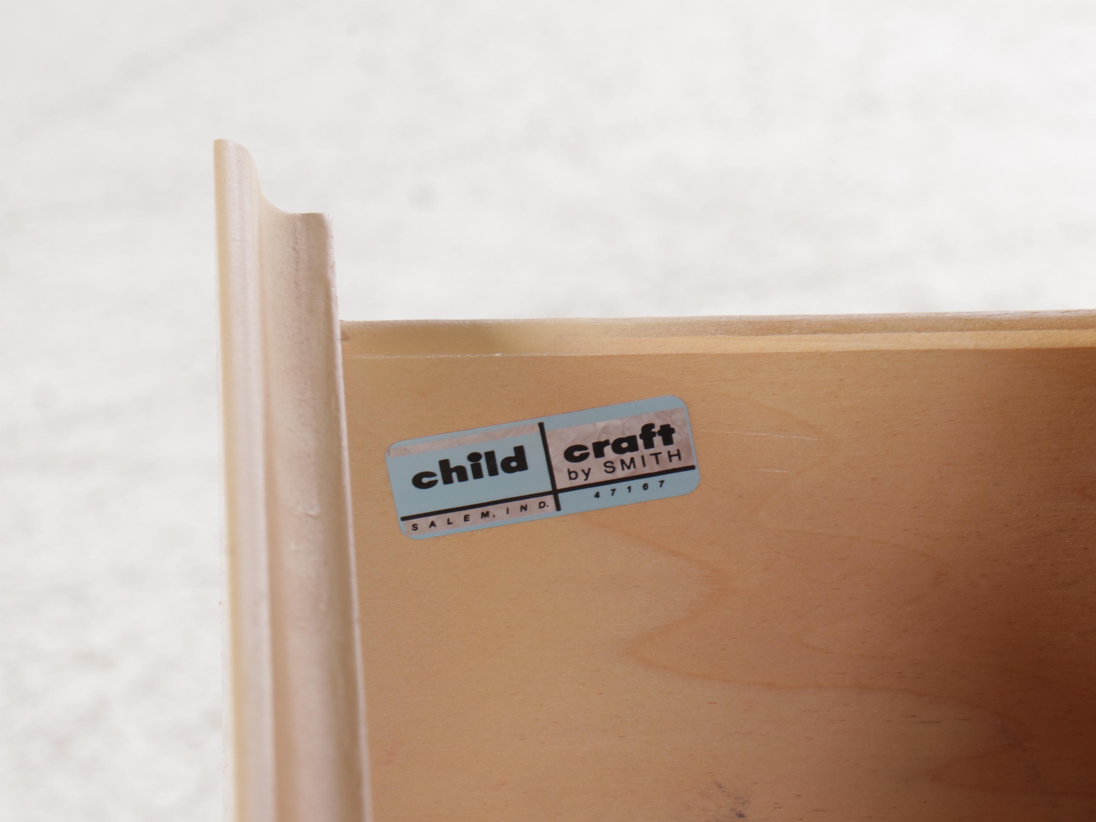 Child Craft by Smith Blonde Wood Three-Drawer Chest with Hutch