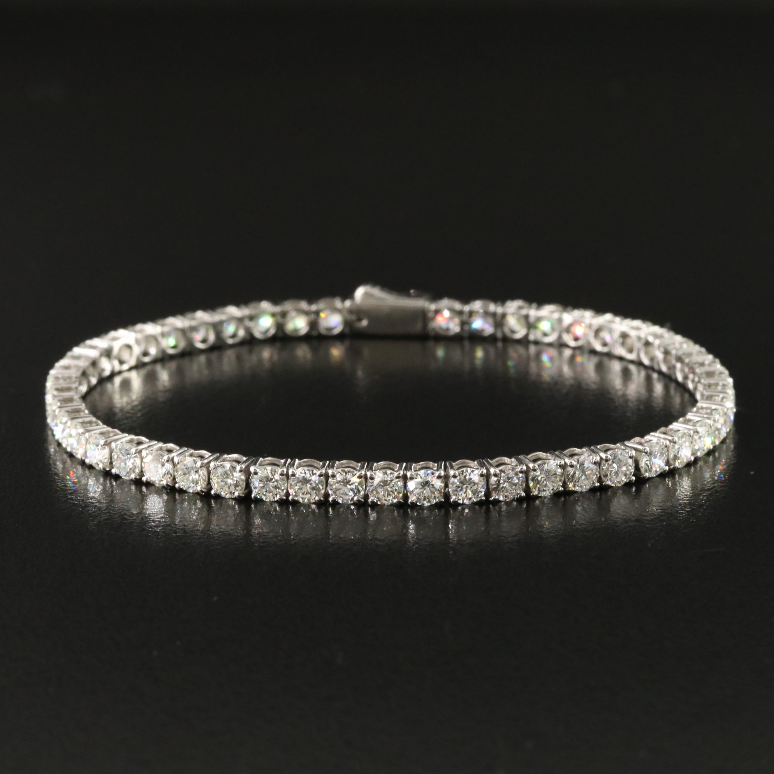 Platinum 6.18 CTW Diamond Line Bracelet