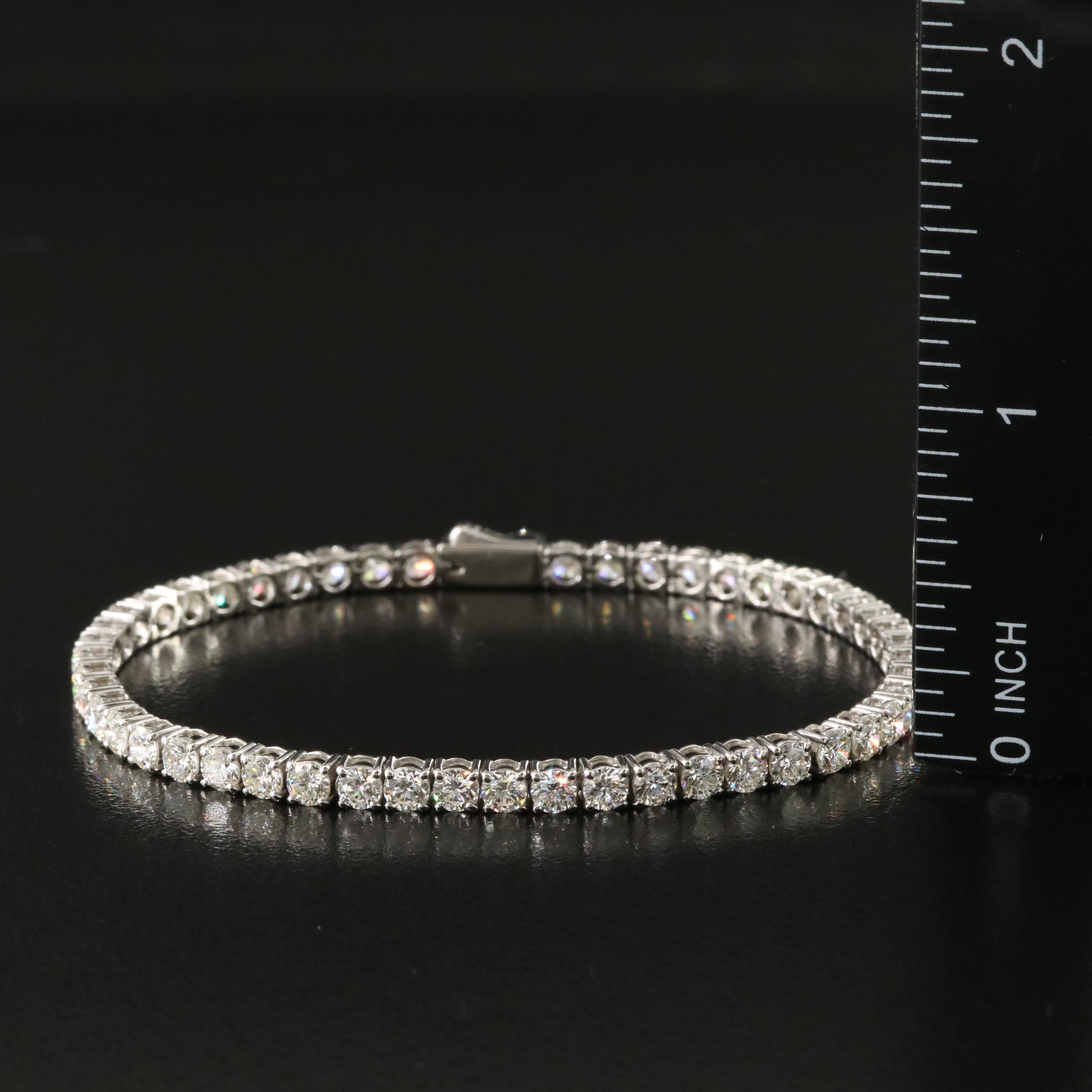 Platinum 6.18 CTW Diamond Line Bracelet