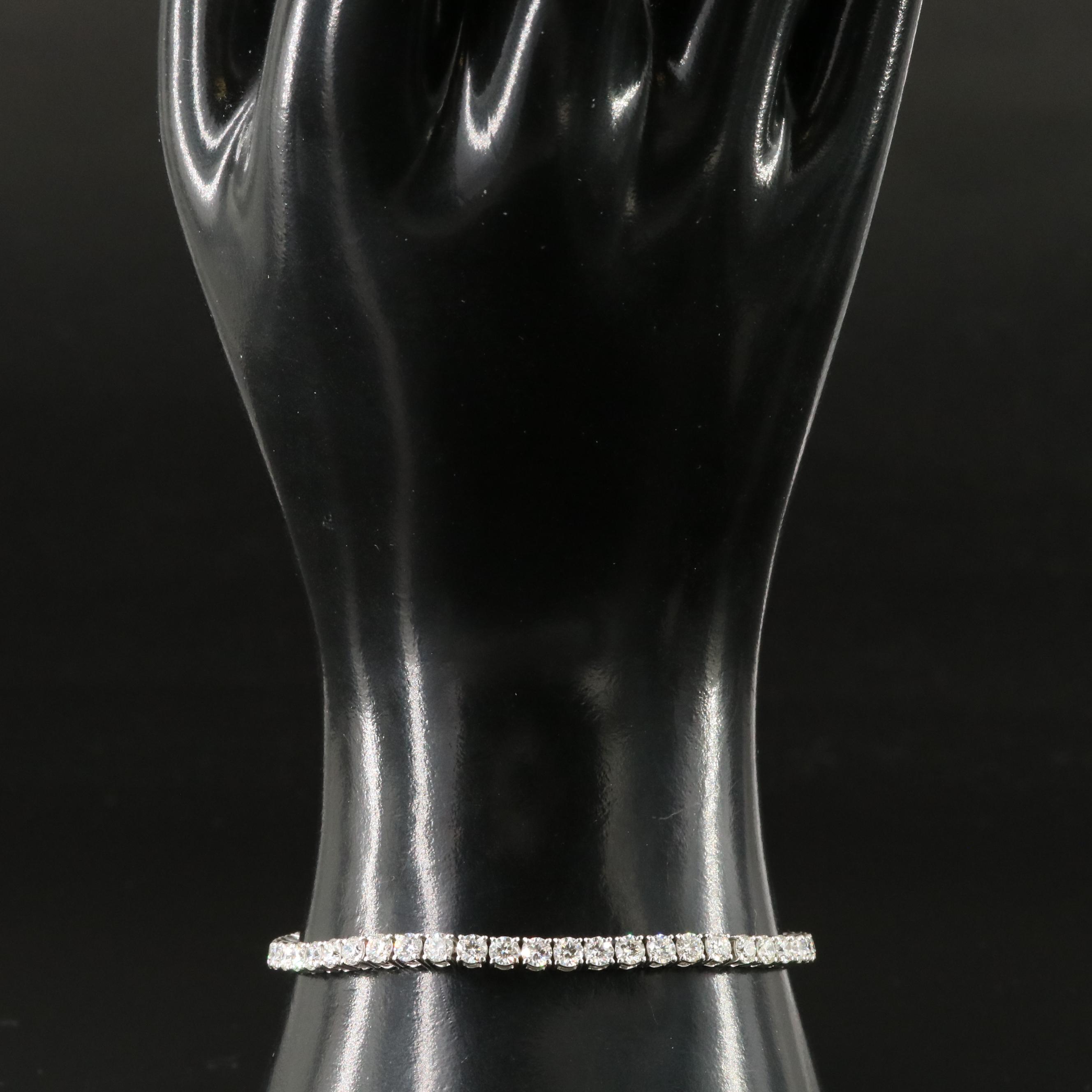 Platinum 6.18 CTW Diamond Line Bracelet