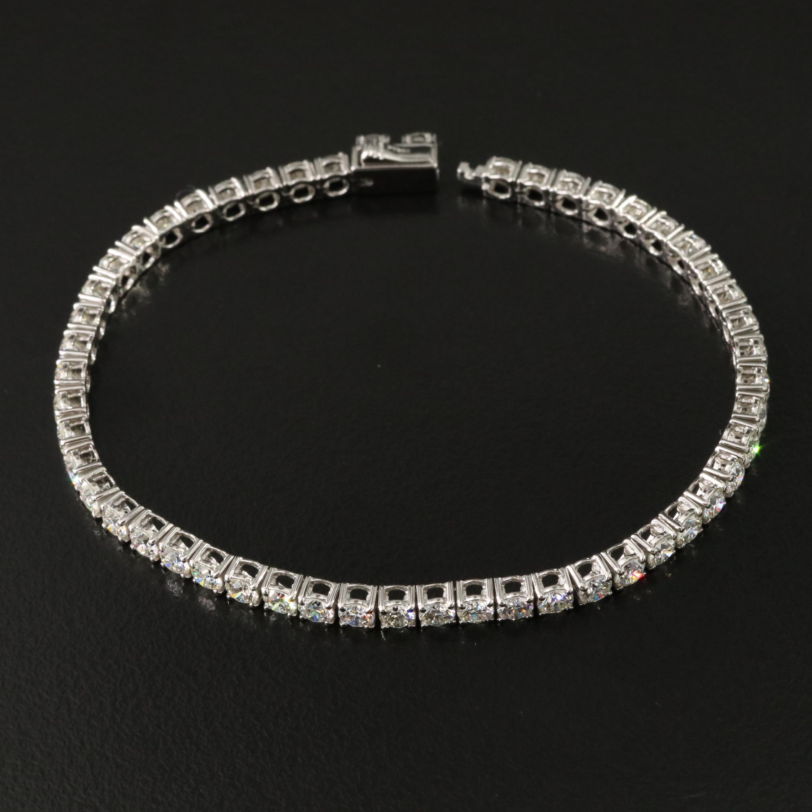 Platinum 6.18 CTW Diamond Line Bracelet