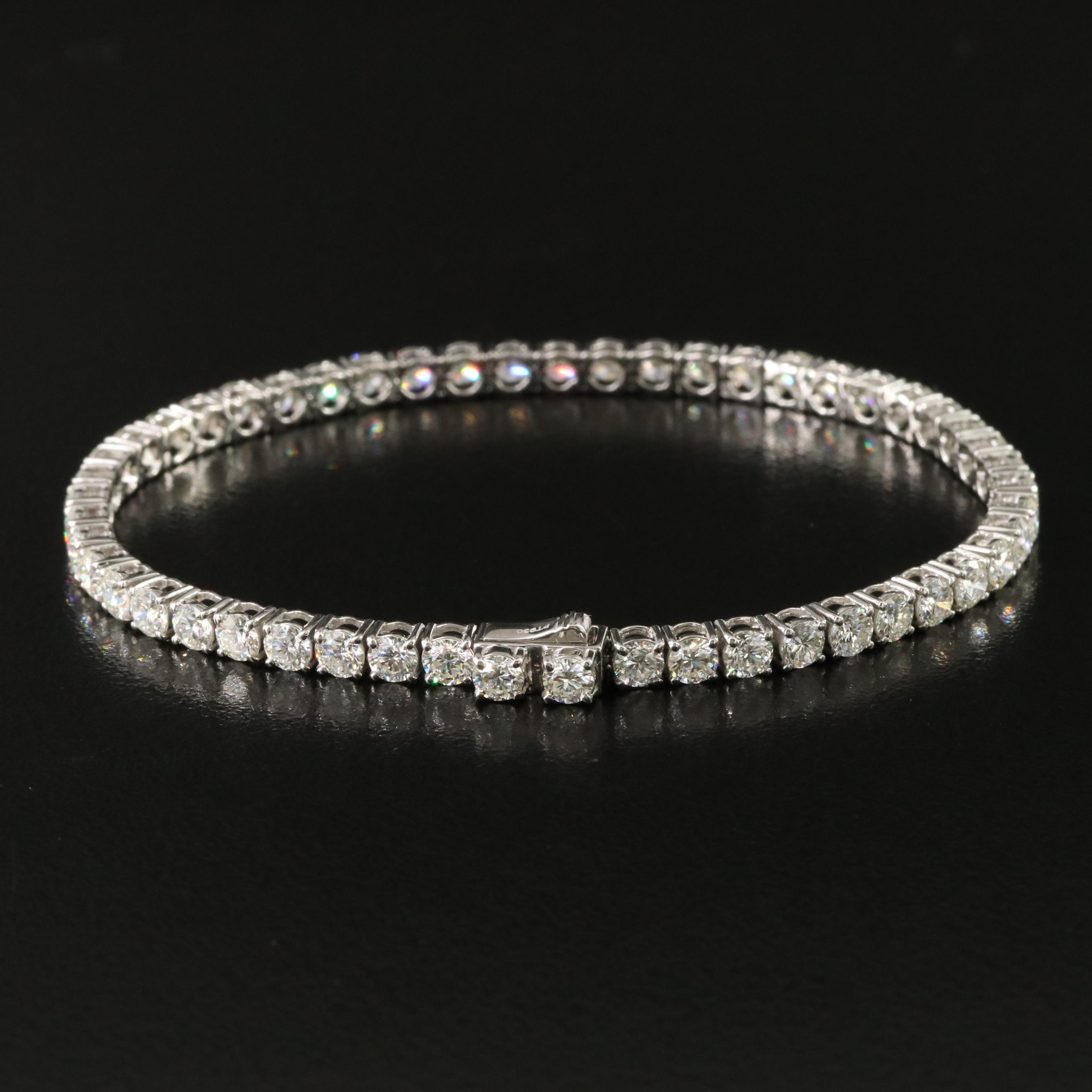 Platinum 6.18 CTW Diamond Line Bracelet