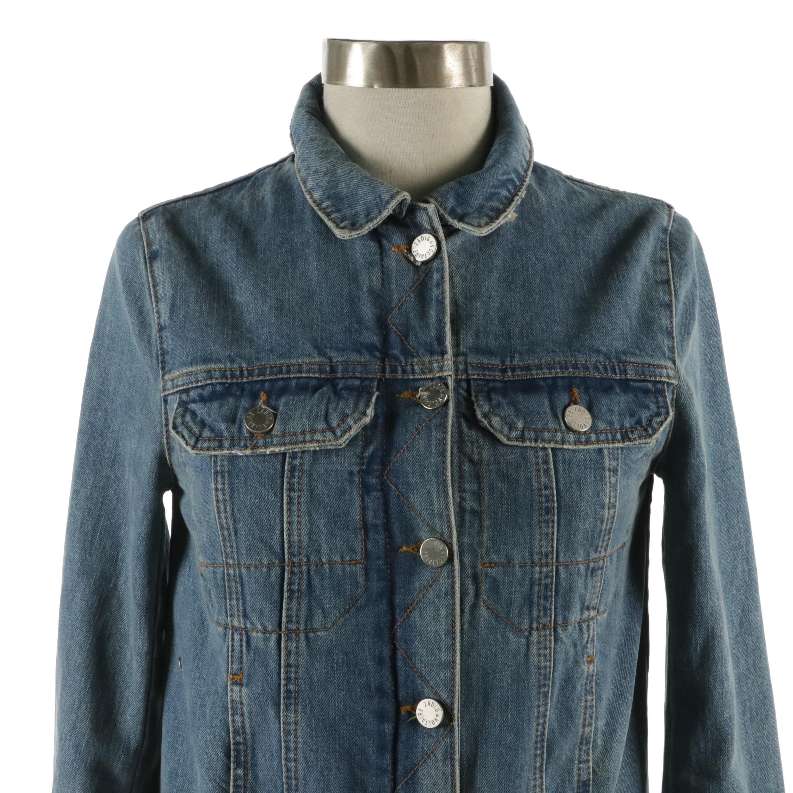 Zadig & Voltaire Zipper-Front Denim Jacket