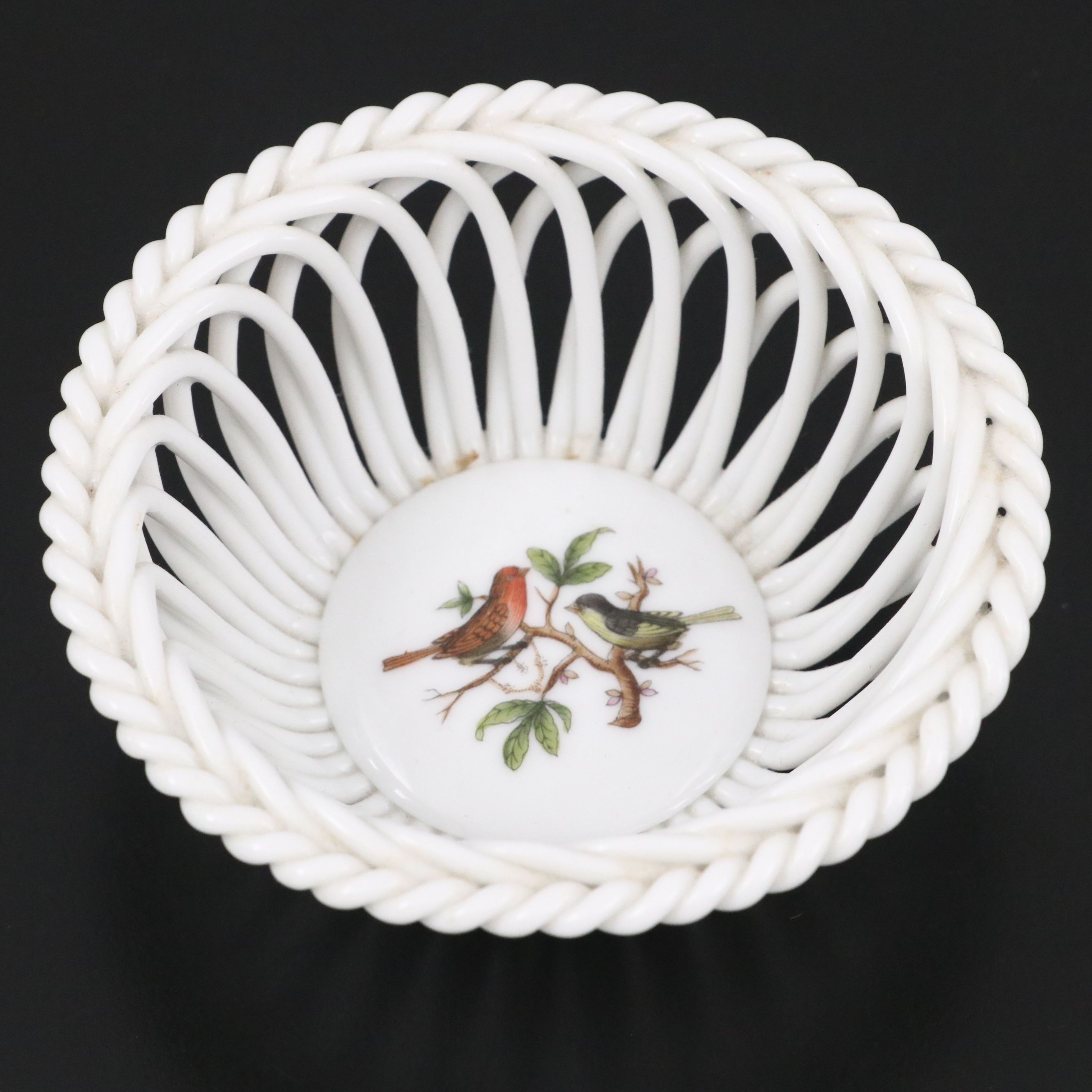 Herend "Rothschild Bird" Porcelain Bowl and Ring Holder with Dish