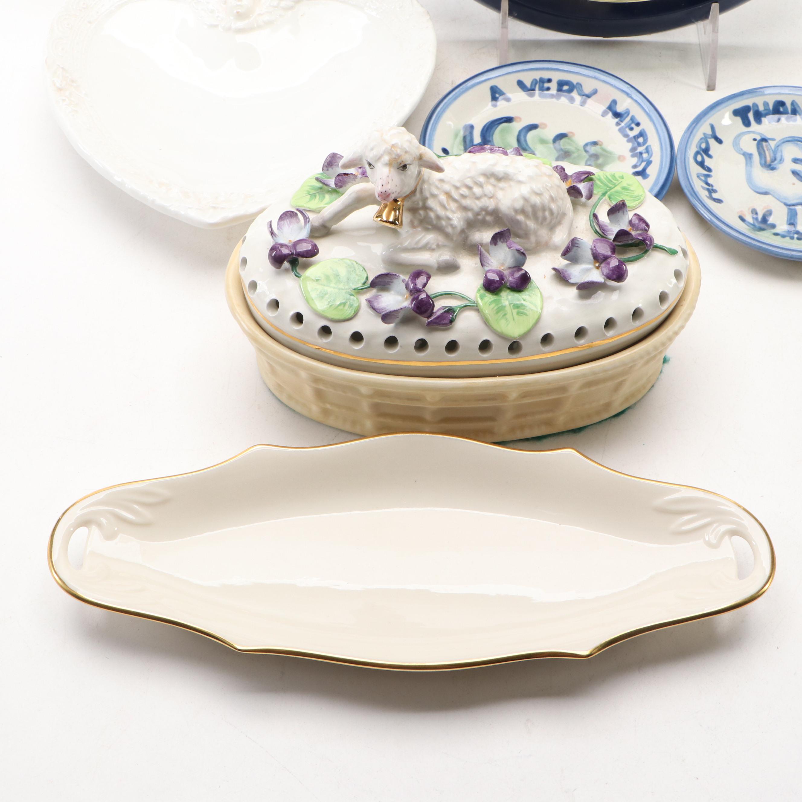 Lautrec Poster Decorative Ceramic Plate with MA Hadley Dishes and Other Decor