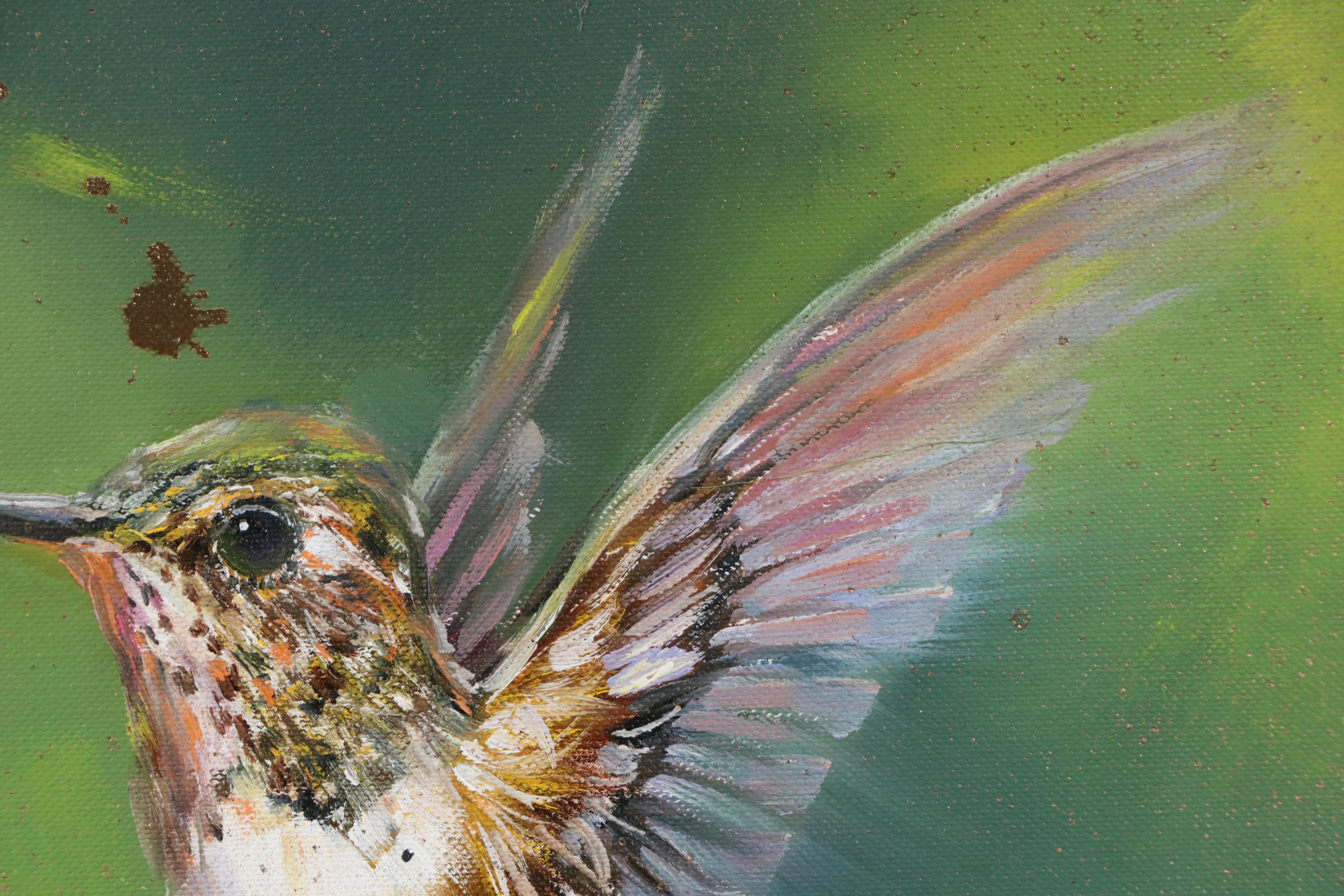 Inga Kovalenko Oil Painting of Hummingbird, 2025
