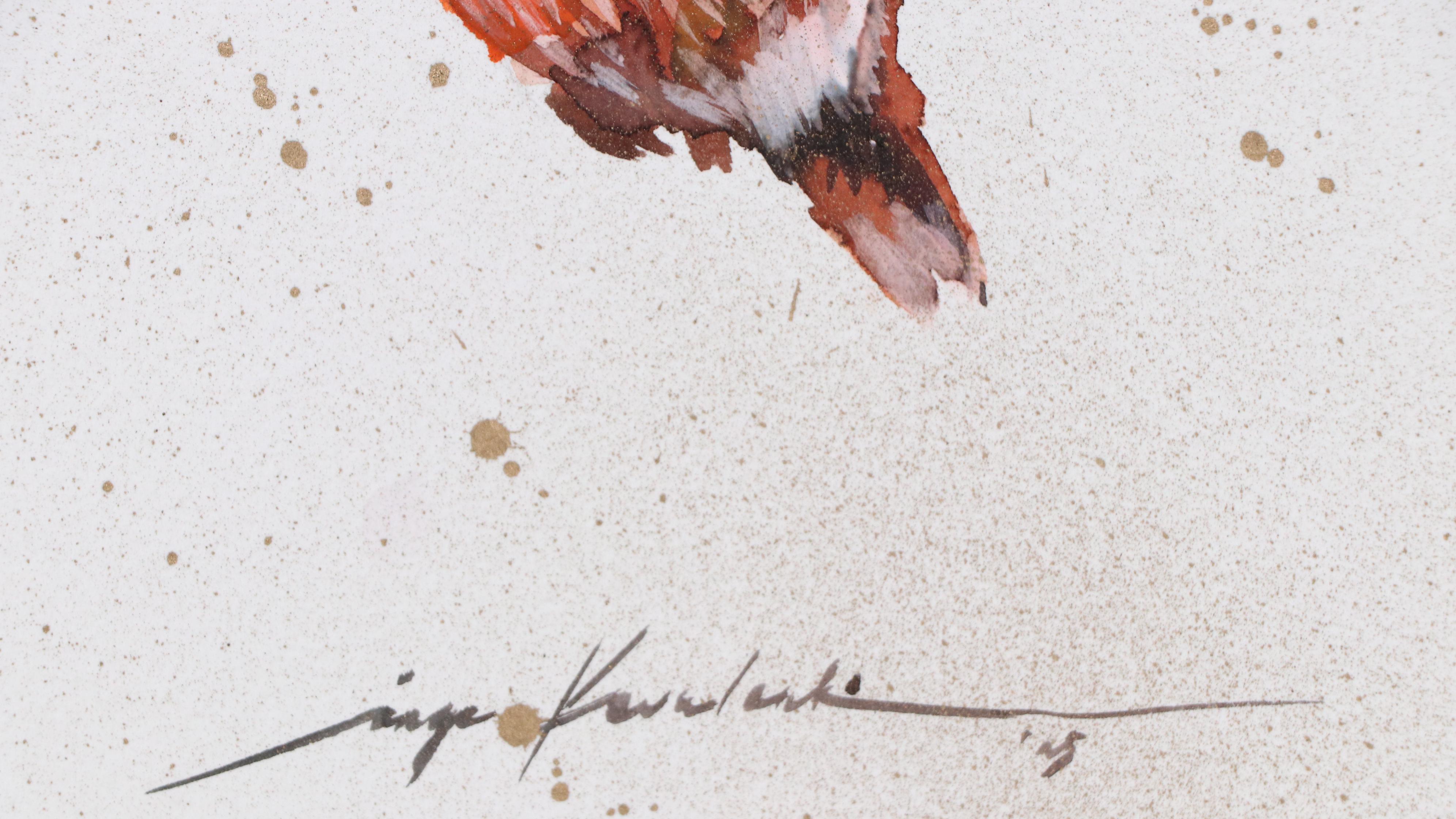 Inga Kovalenko Watercolor Painting of Hummingbird, 2025