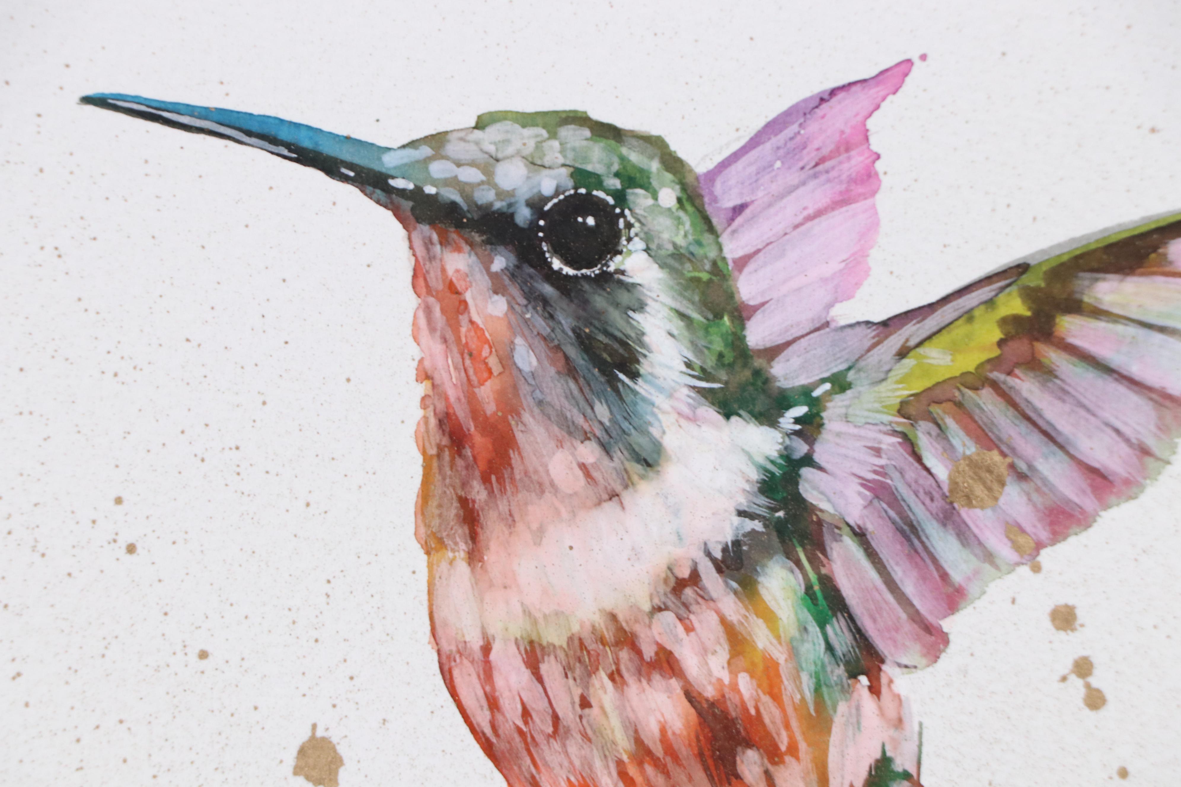 Inga Kovalenko Watercolor Painting of Hummingbird, 2025
