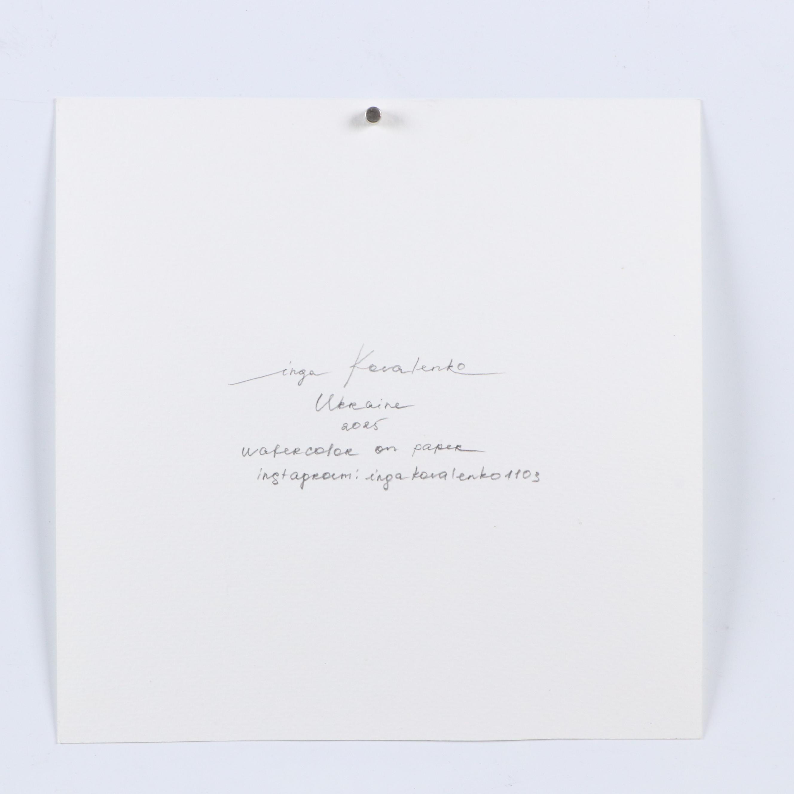 Inga Kovalenko Watercolor Painting of Hummingbird, 2025