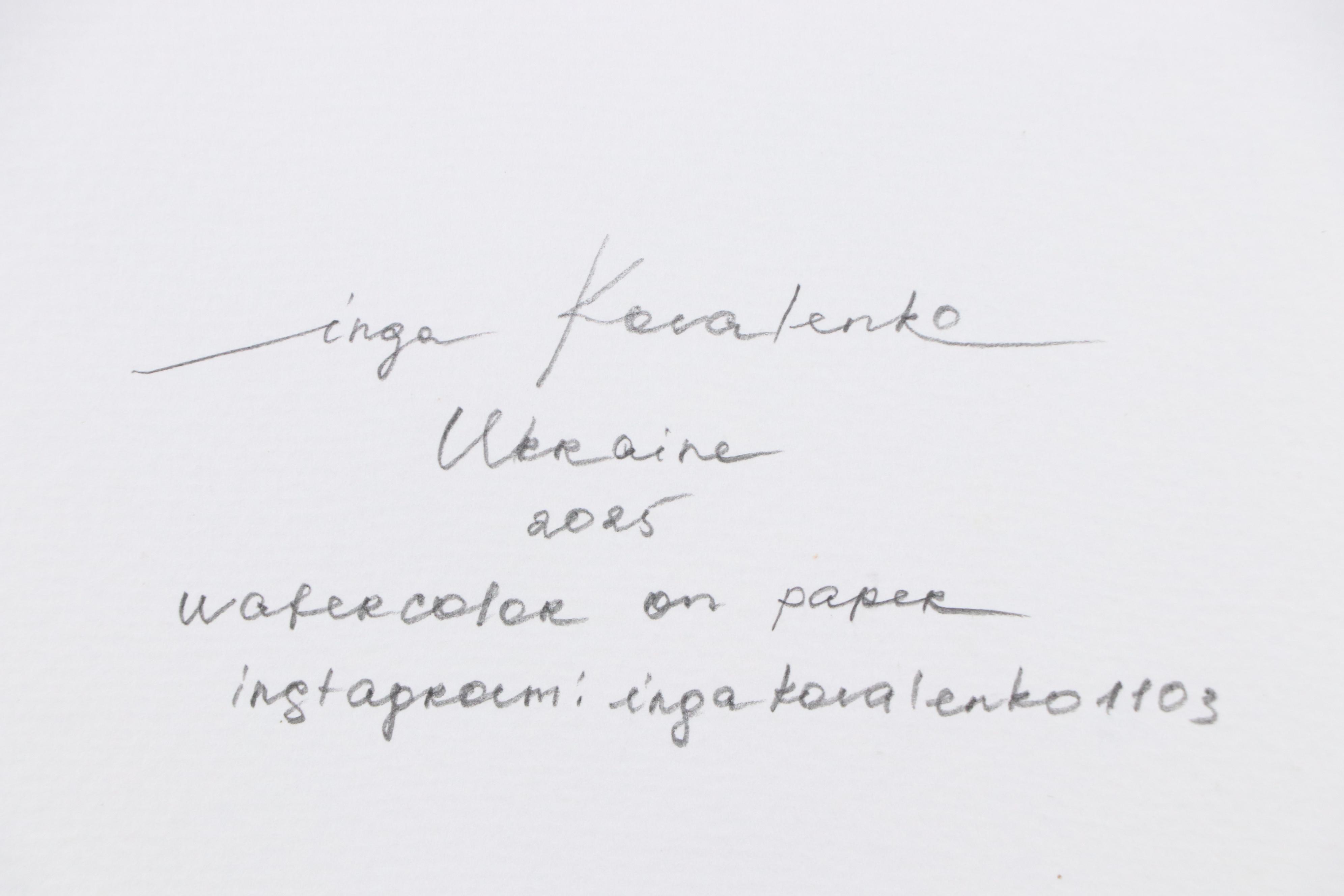 Inga Kovalenko Watercolor Painting of Hummingbird, 2025