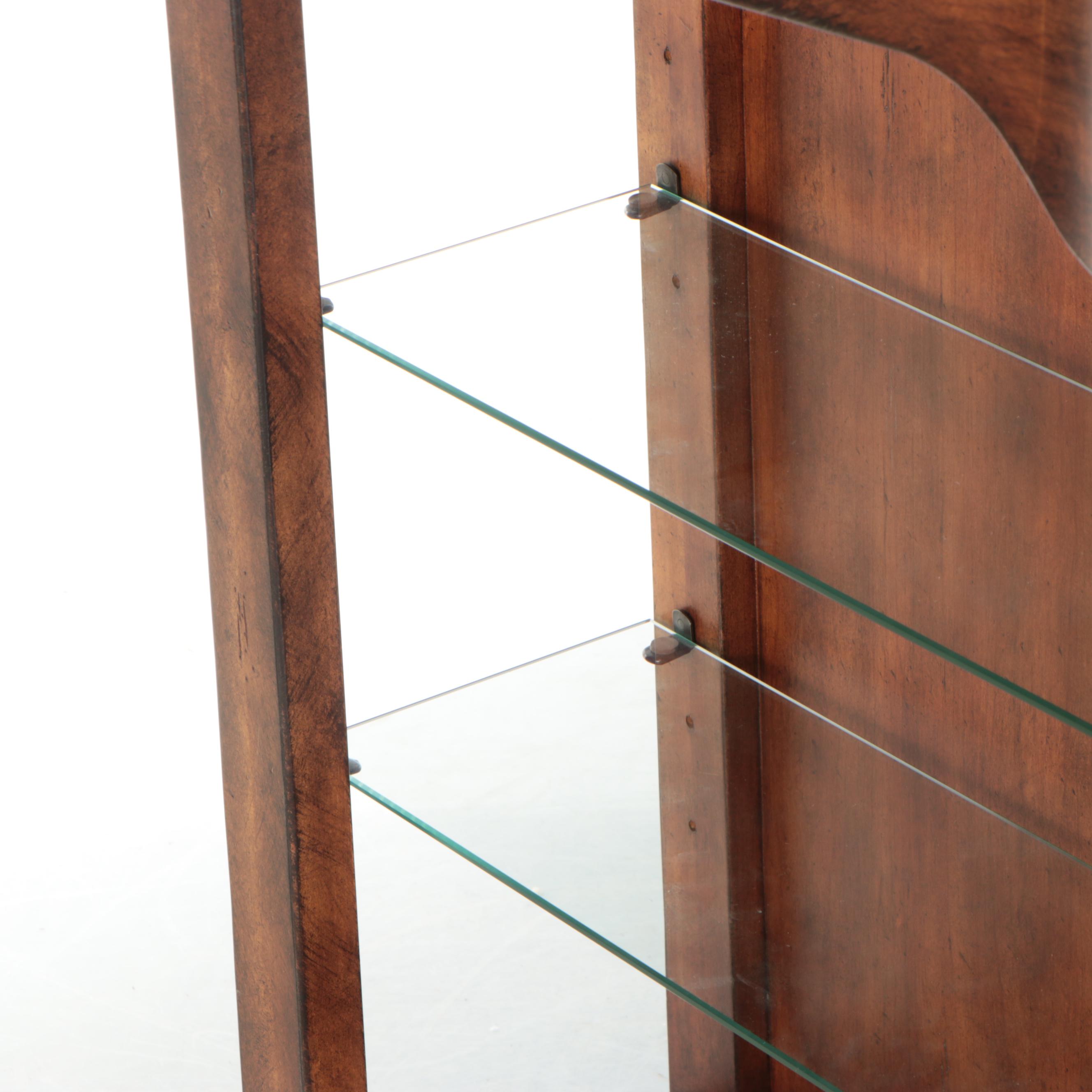 Illuminated Wooden Display Cabinet