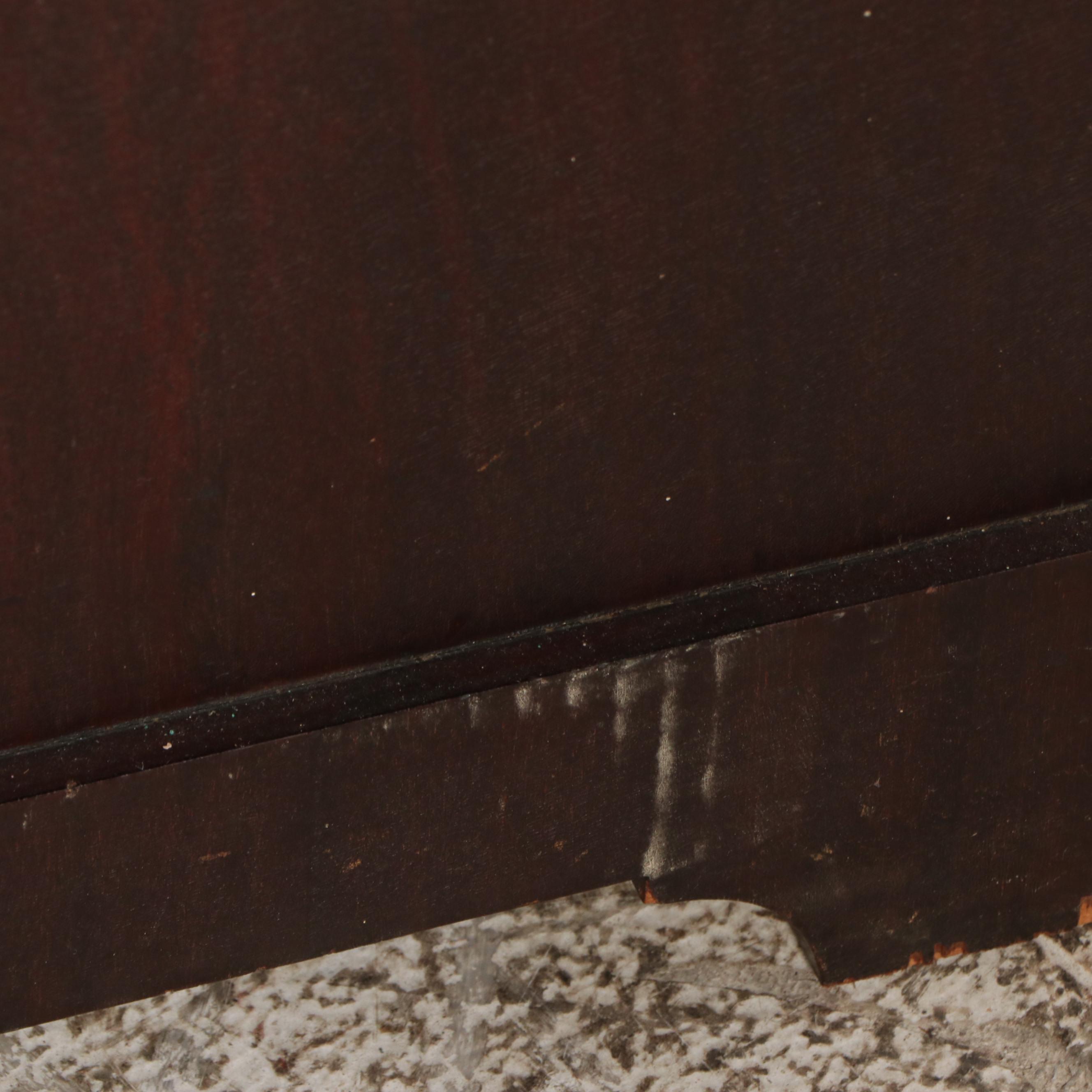 Greek Revival Style Mahogany Grandfather Clock Case with Clock Parts