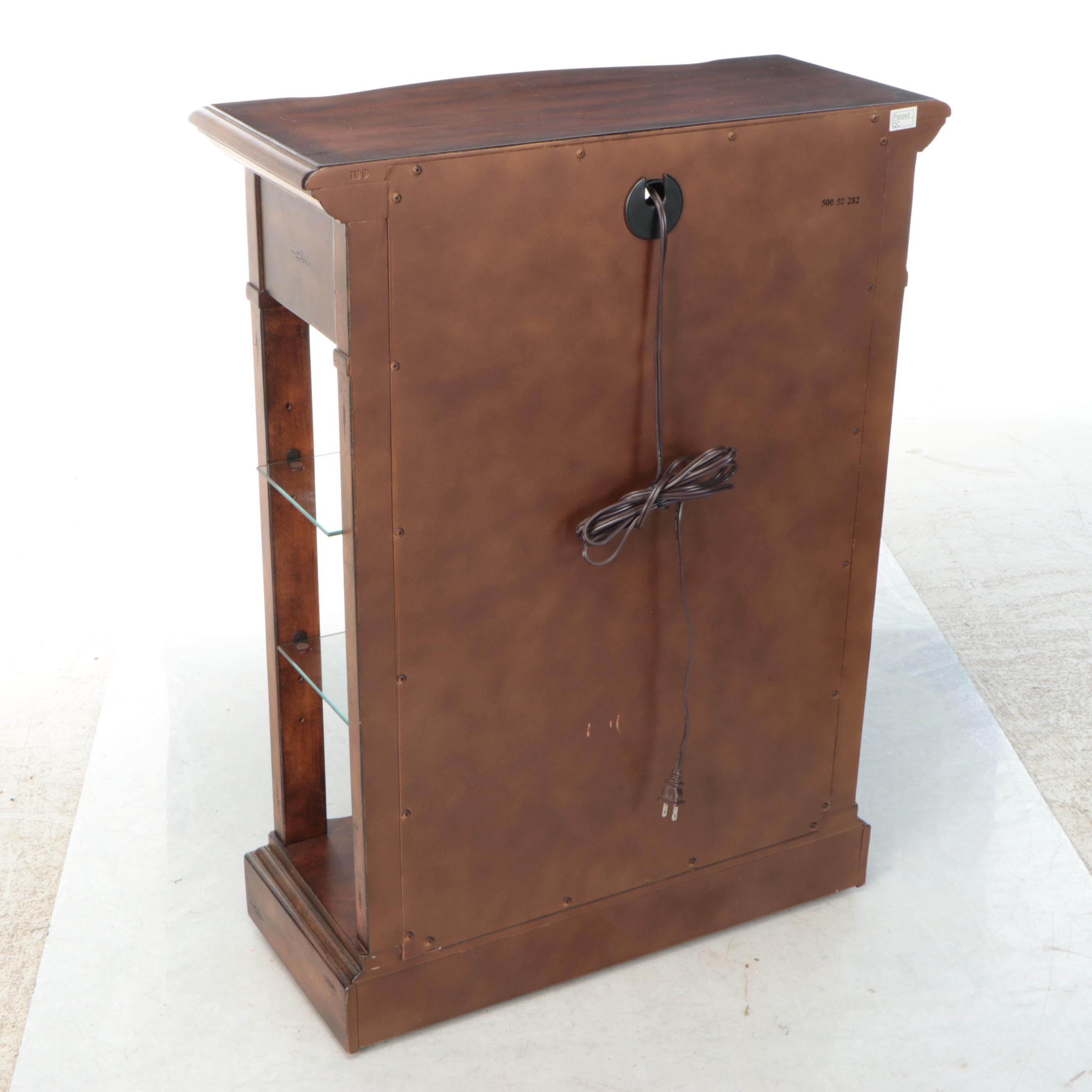 Illuminated Wooden Display Cabinet