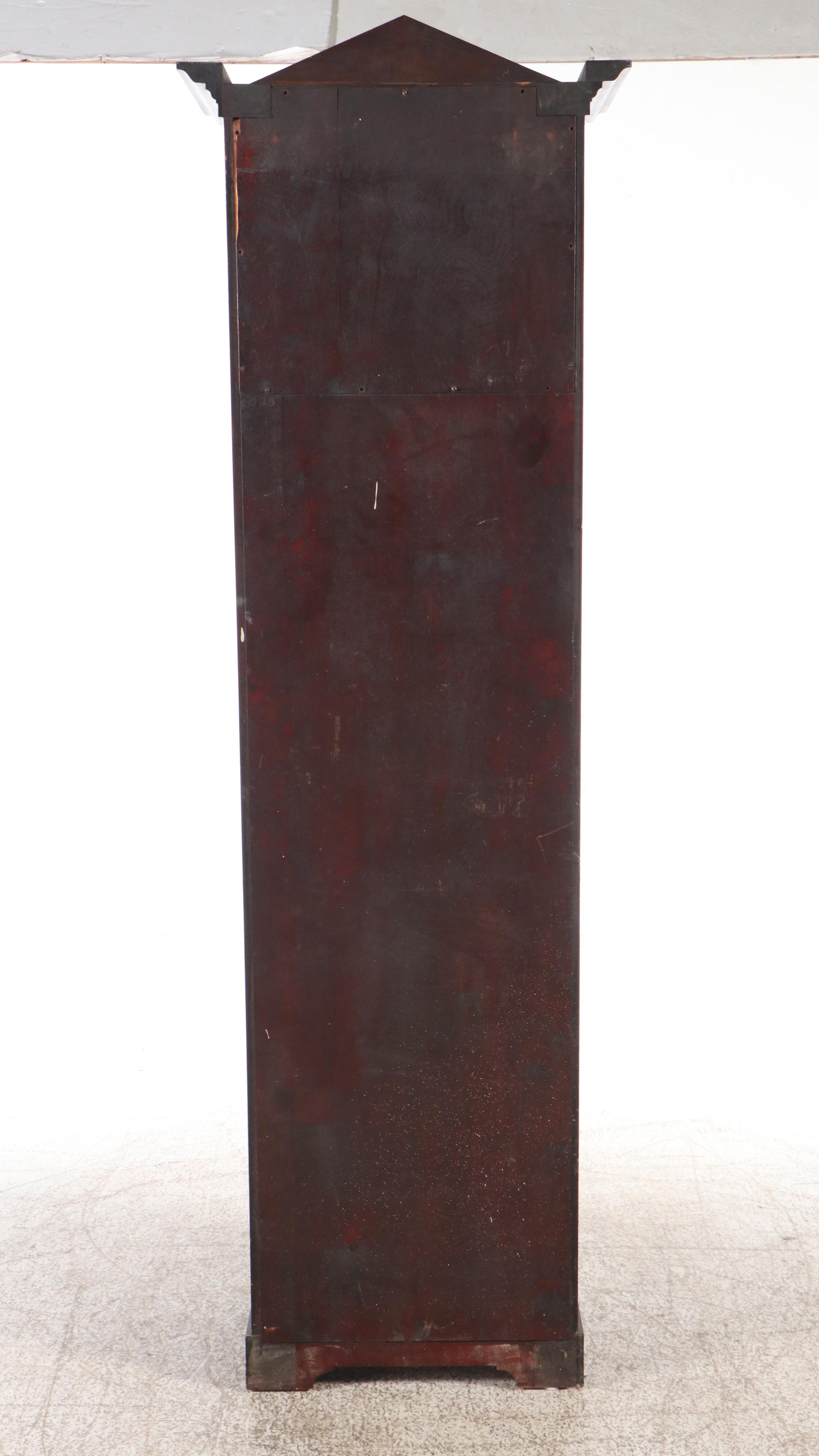 Greek Revival Style Mahogany Grandfather Clock Case with Clock Parts