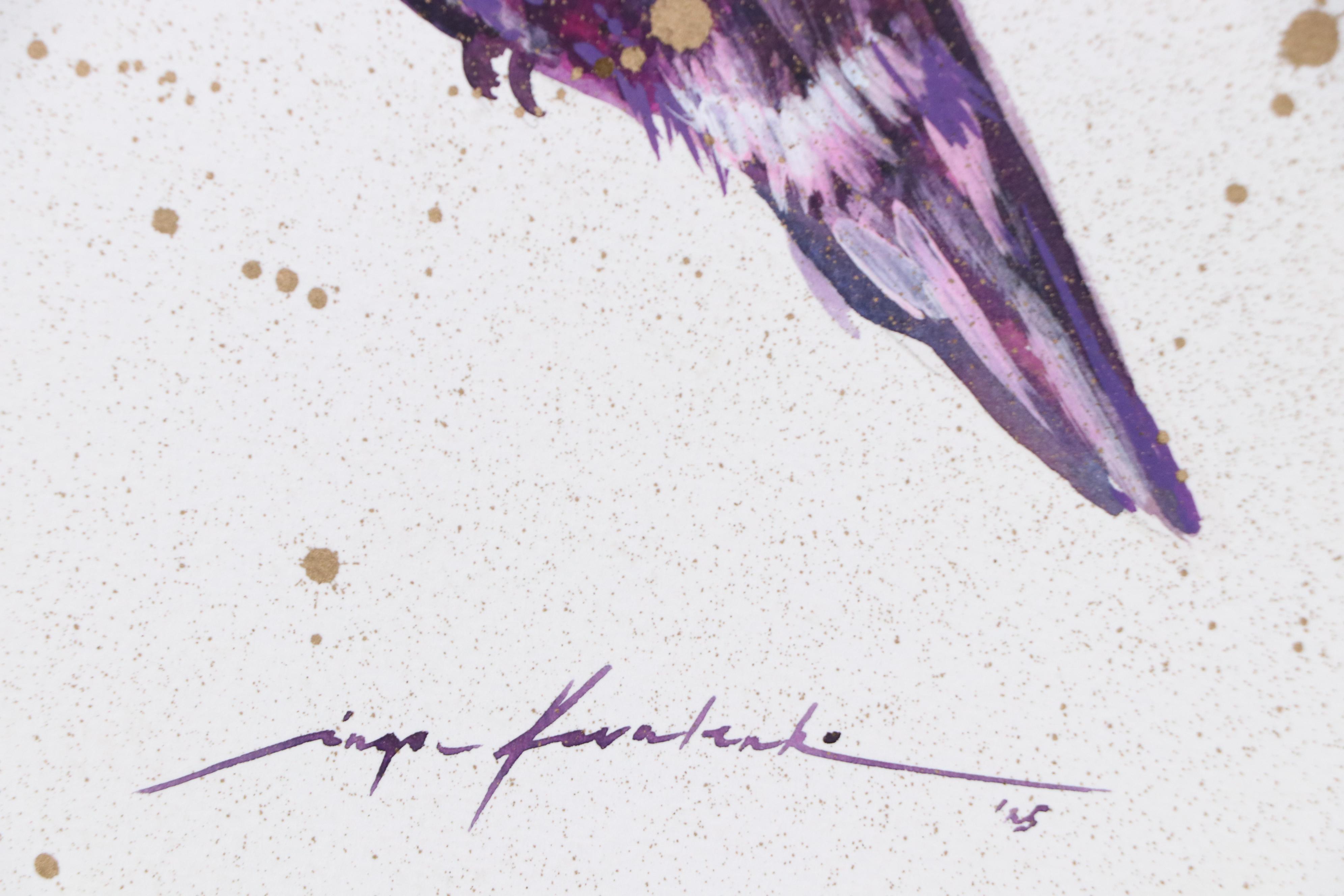 Inga Kovalenko Watercolor Painting of Hummingbird, 2025