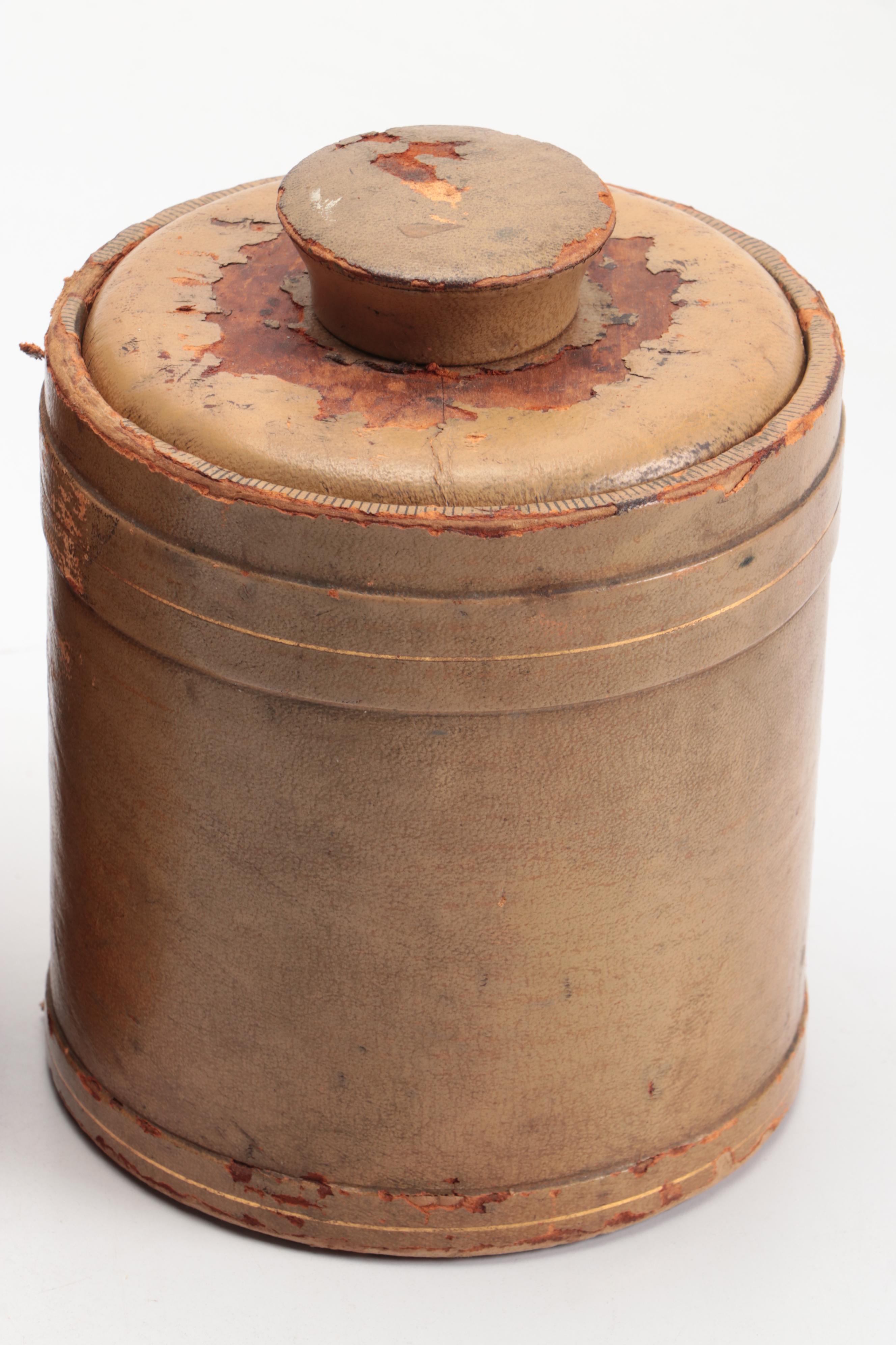 Wooden and Leather Wrapped Tobacco Humidors