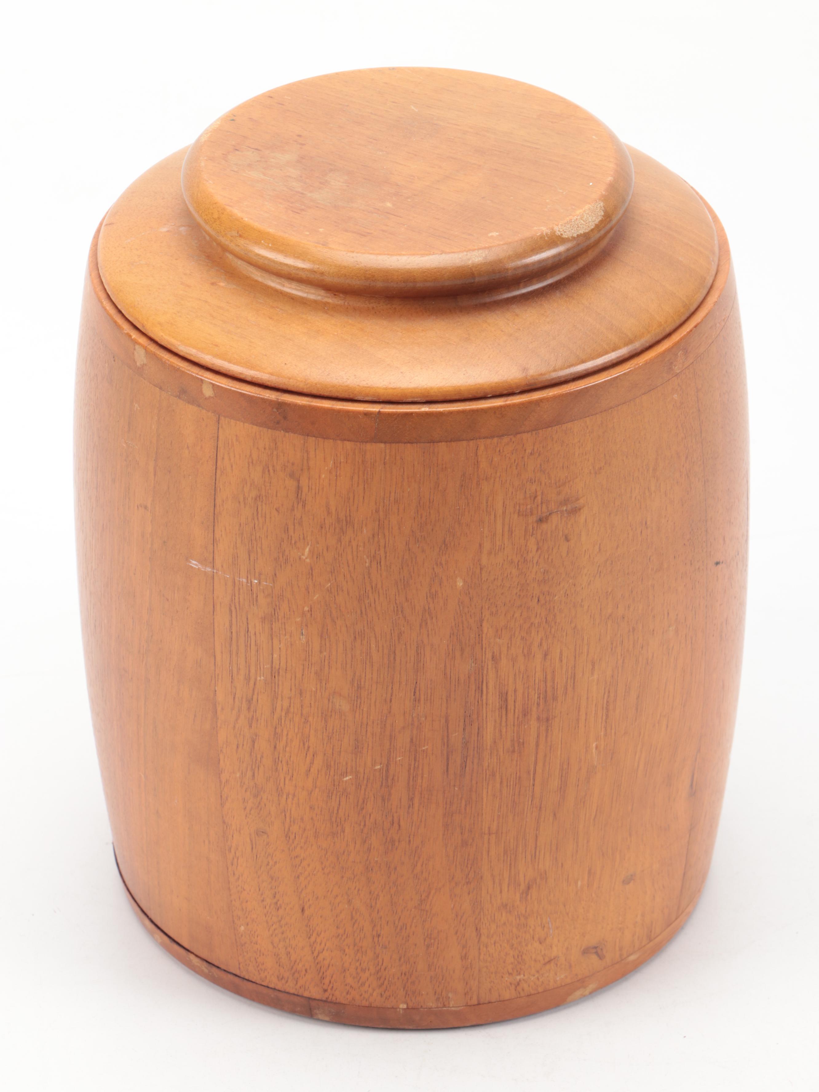 Wooden and Leather Wrapped Tobacco Humidors