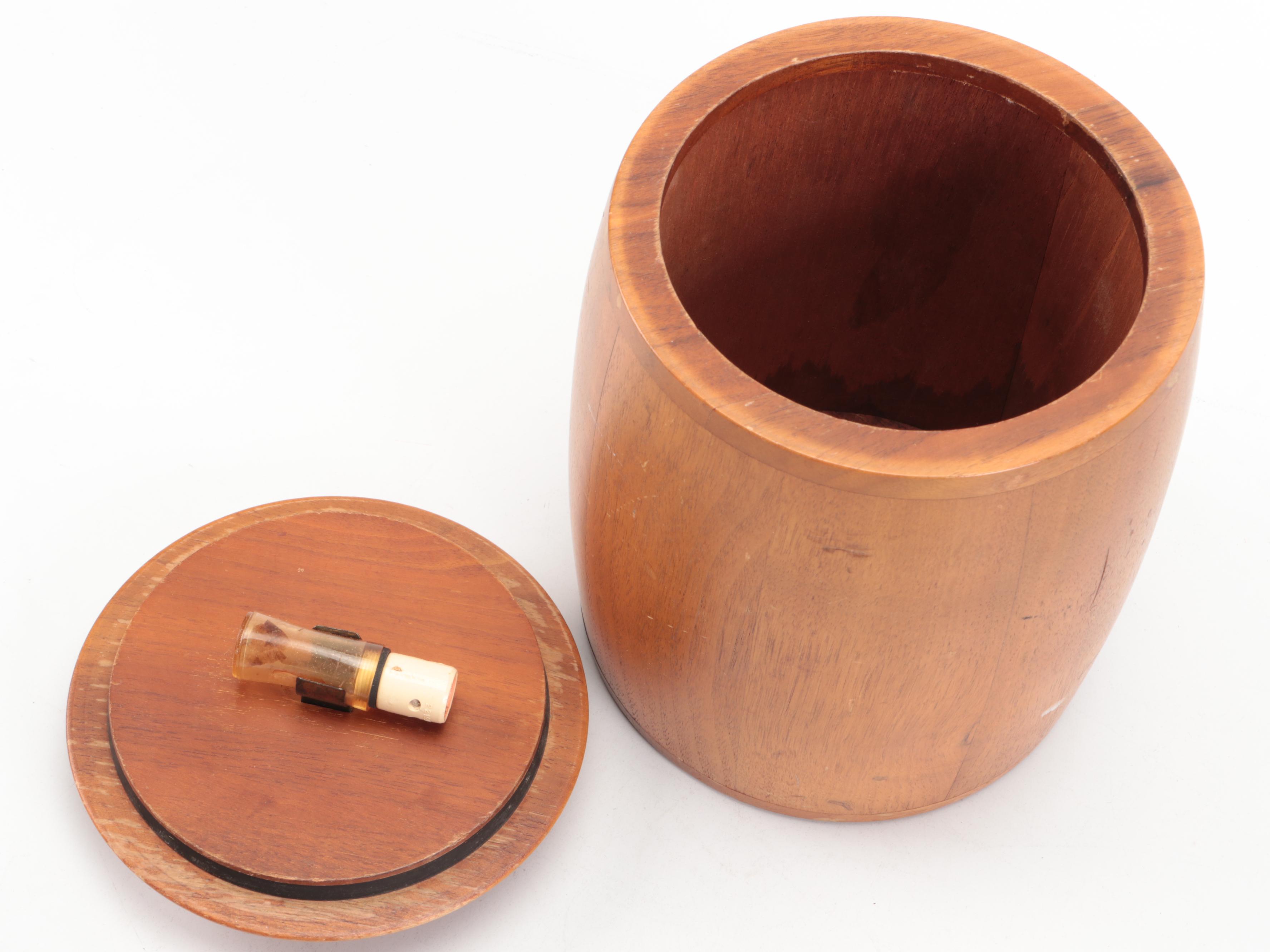 Wooden and Leather Wrapped Tobacco Humidors