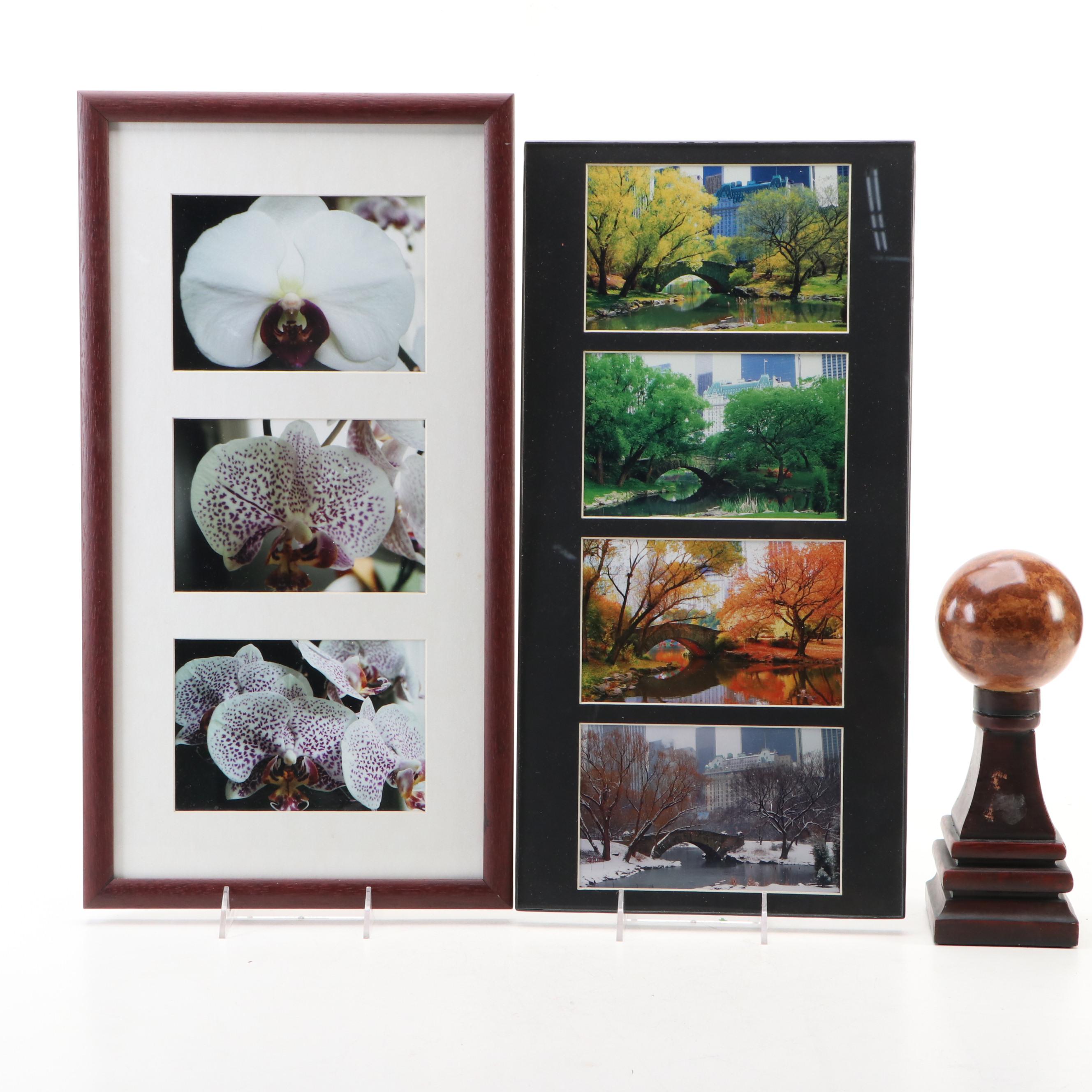 Newport Sterling Birth Record Frame with Other Frames and Shelf Décor