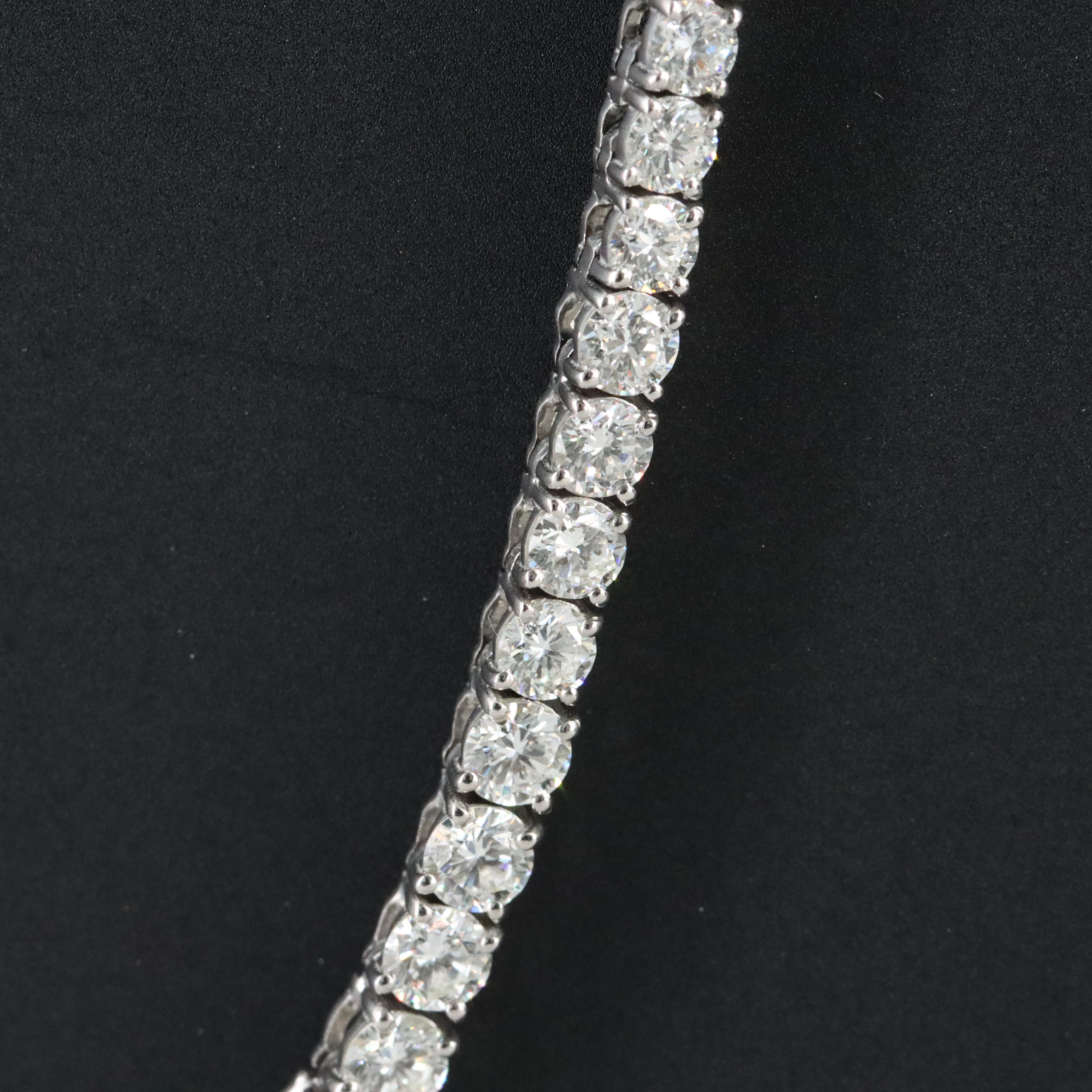 Platinum 8.35 CTW Diamond Graduated Riviera Necklace