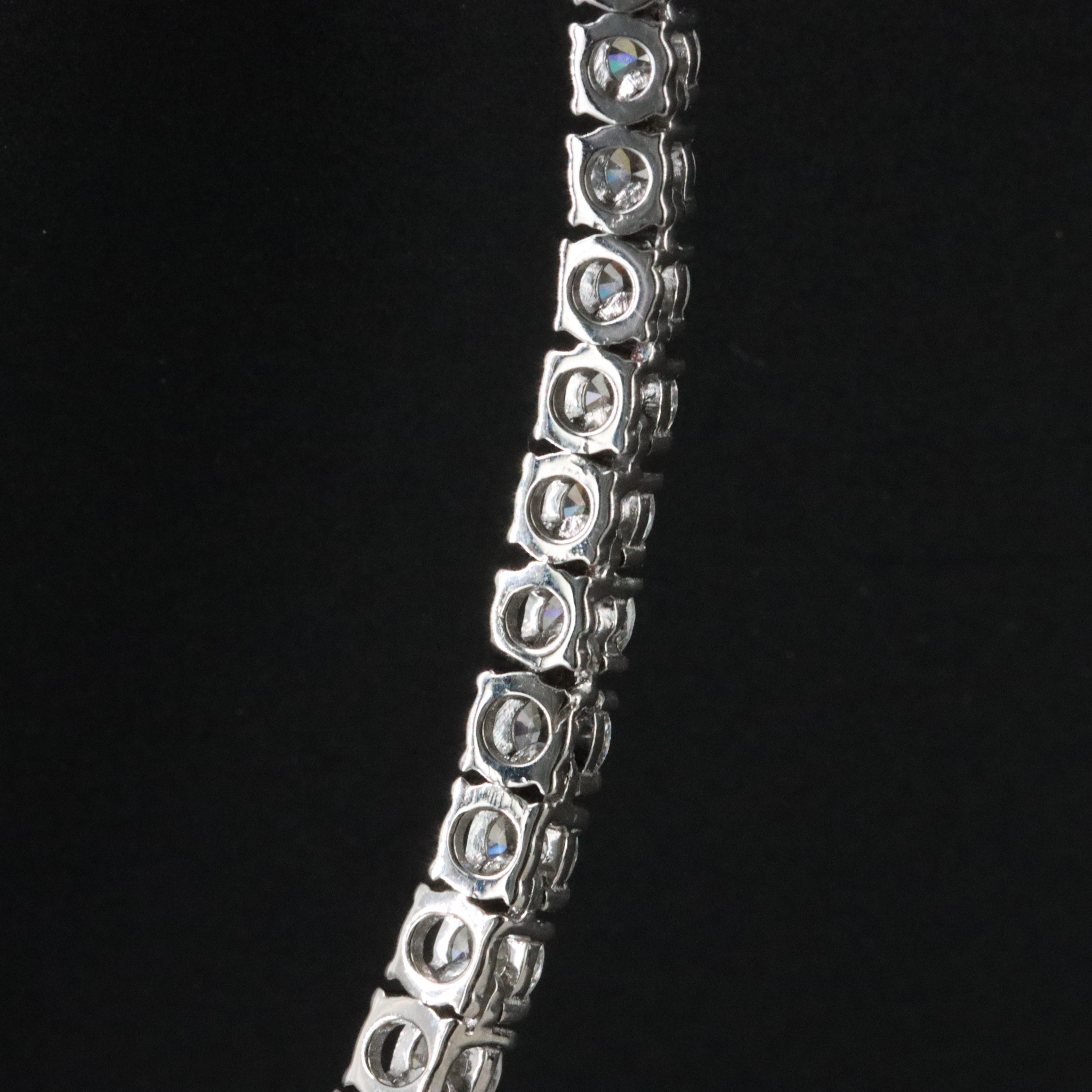 Platinum 8.35 CTW Diamond Graduated Riviera Necklace