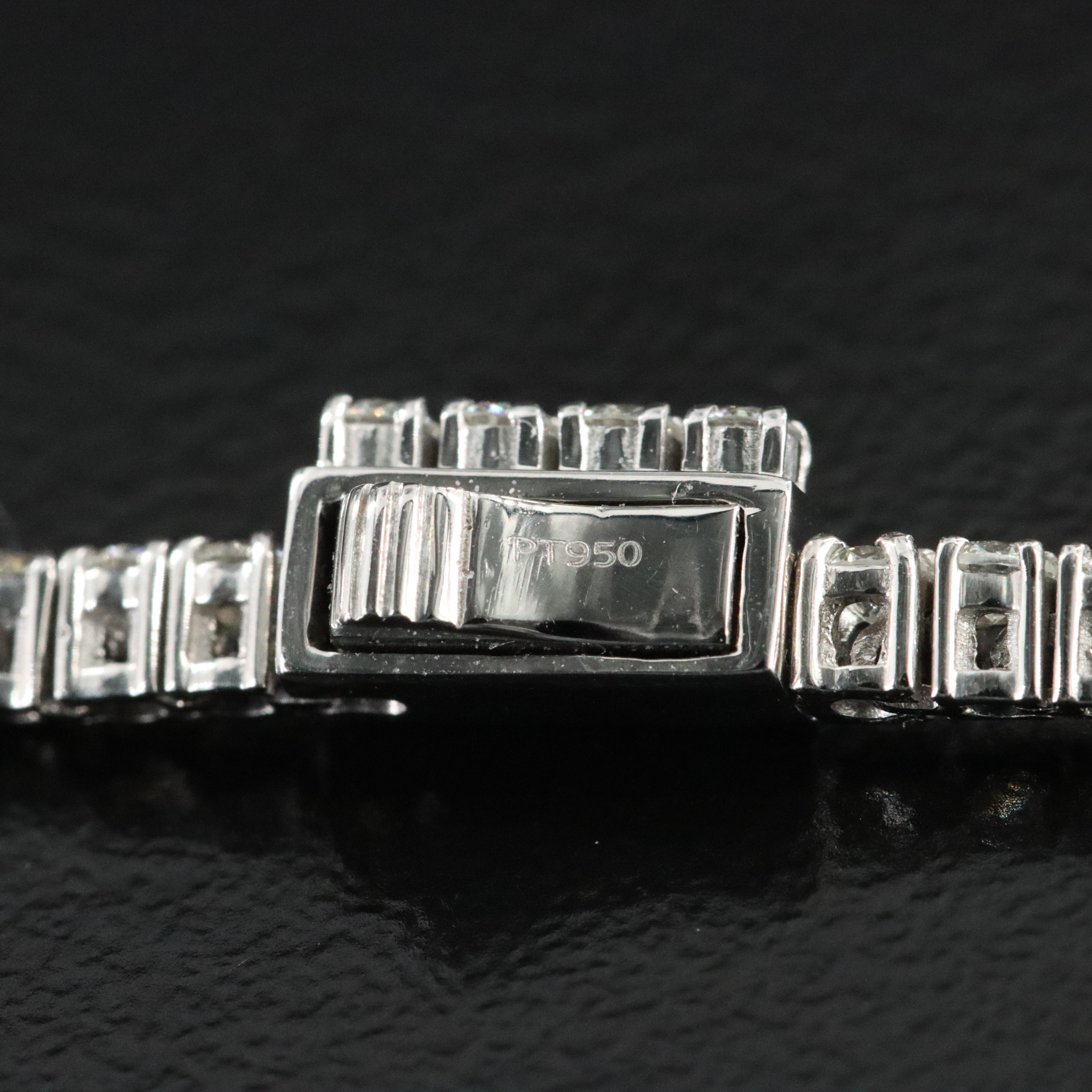 Platinum 8.35 CTW Diamond Graduated Riviera Necklace