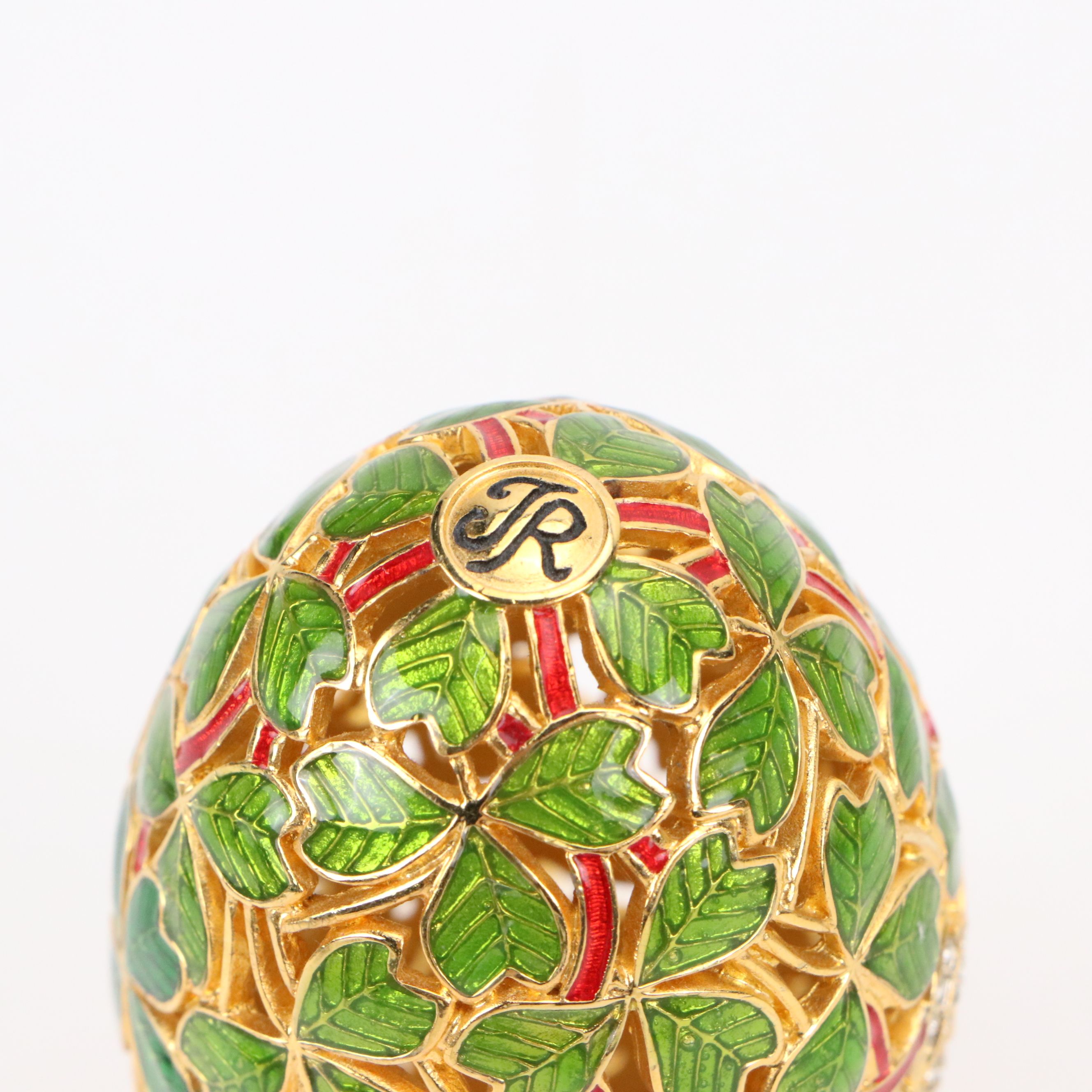 Joan Rivers with Other Enameled Egg and Peacock Boxes