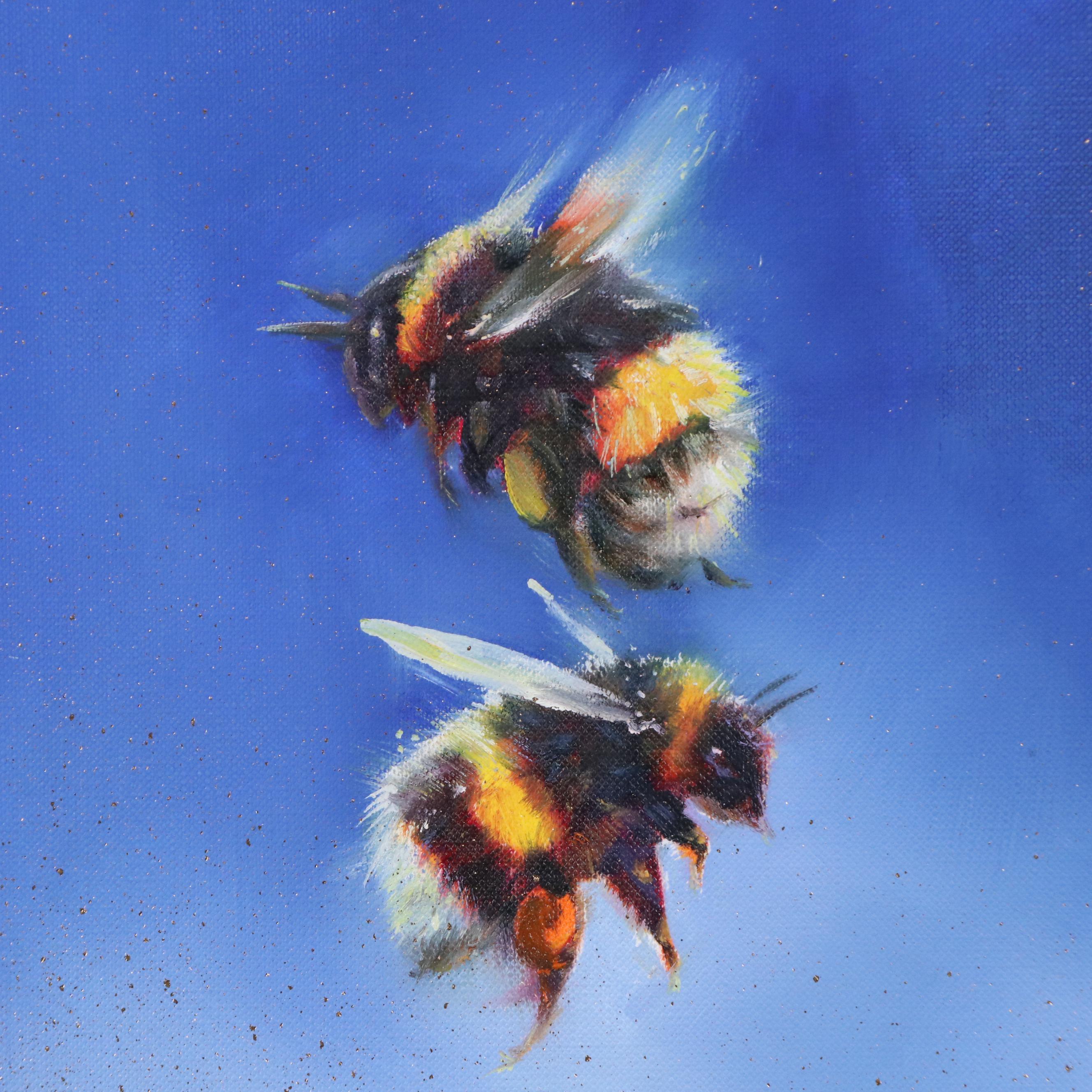 Inga Kovalenko Oil Painting of Bees, 2025