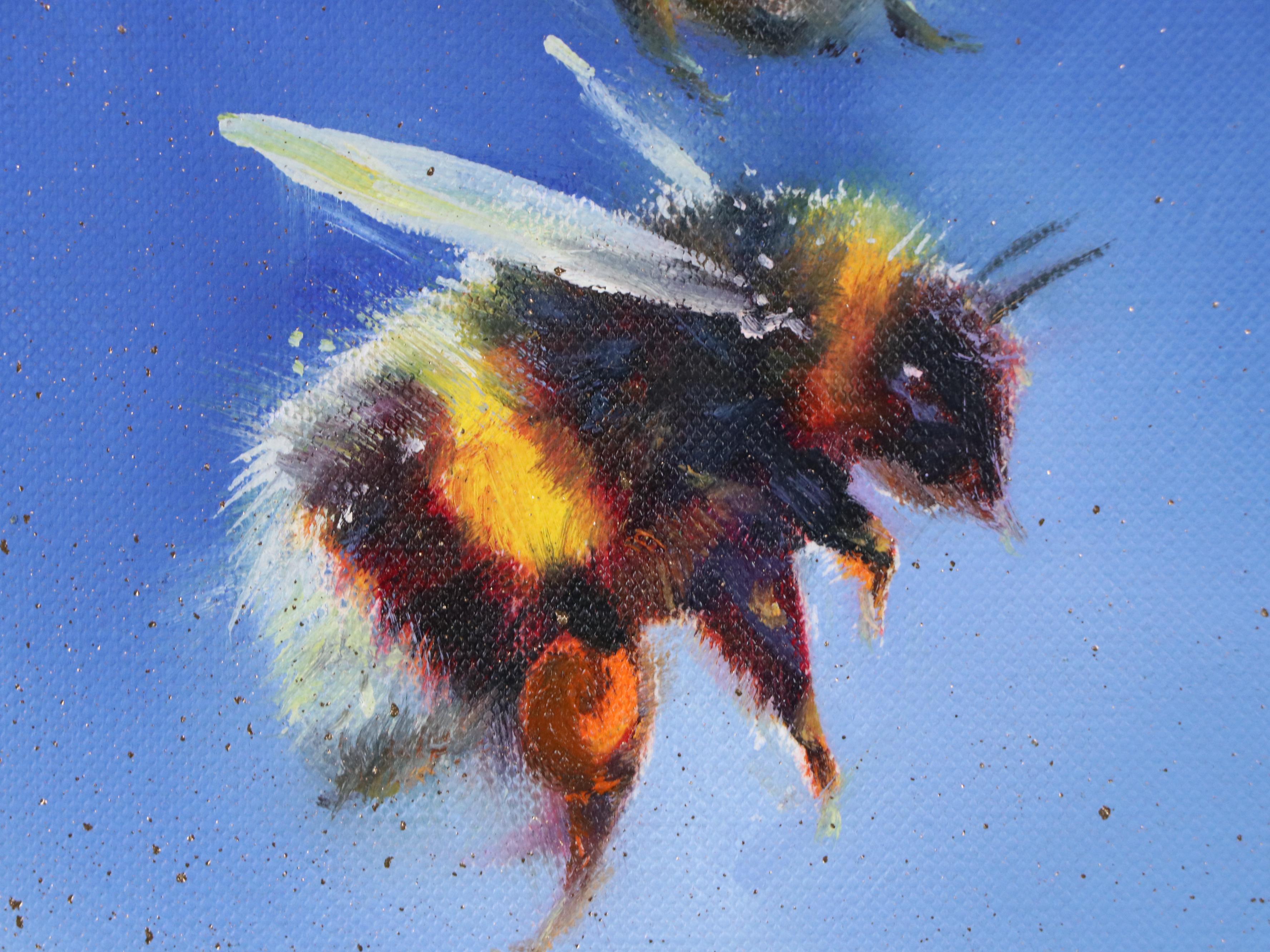 Inga Kovalenko Oil Painting of Bees, 2025