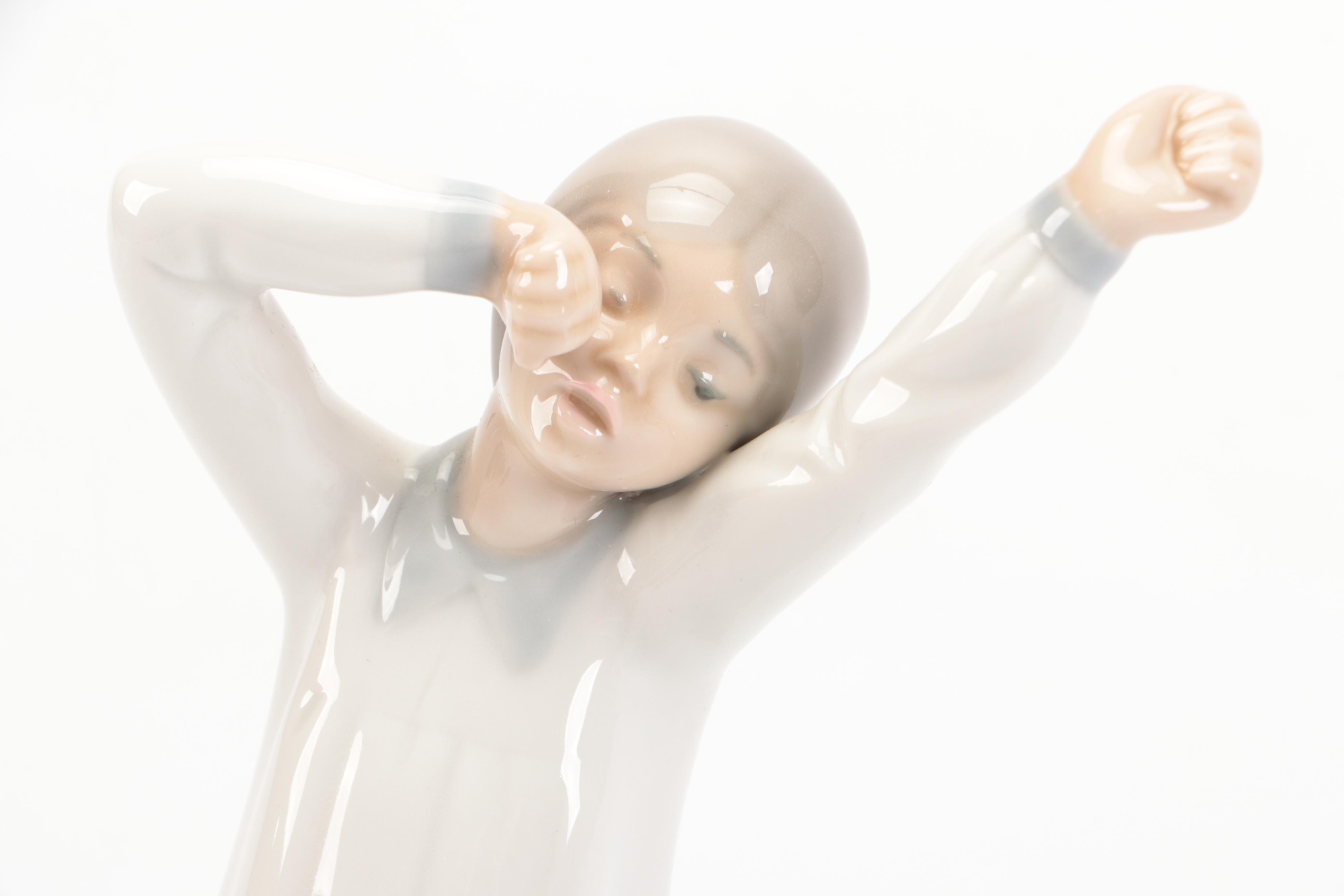 Nao by Lladró "Girl Yawning" with Bing & Grøndahl Porcelain Figurines