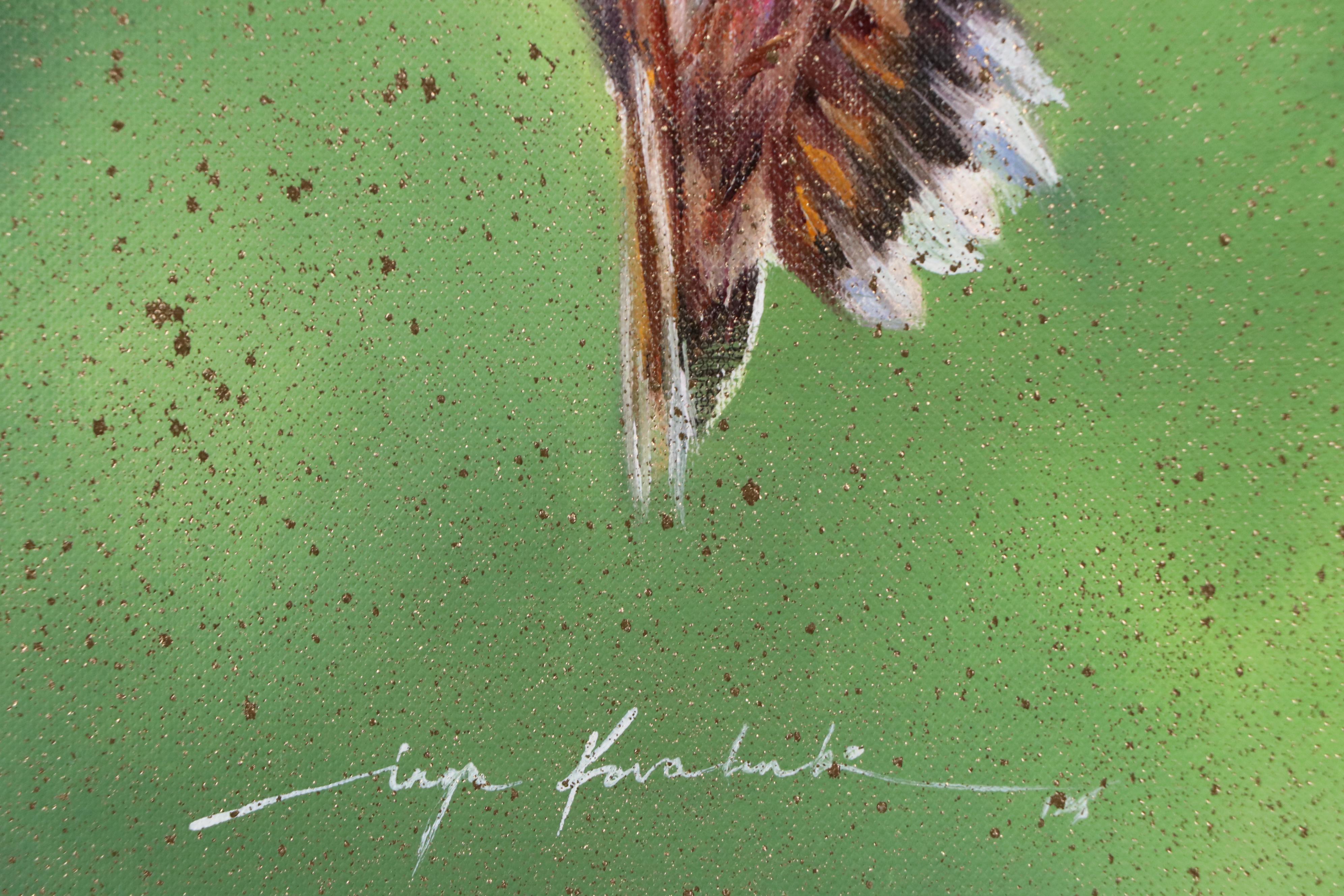 Inga Kovalenko Oil Painting of Hummingbird, 2025