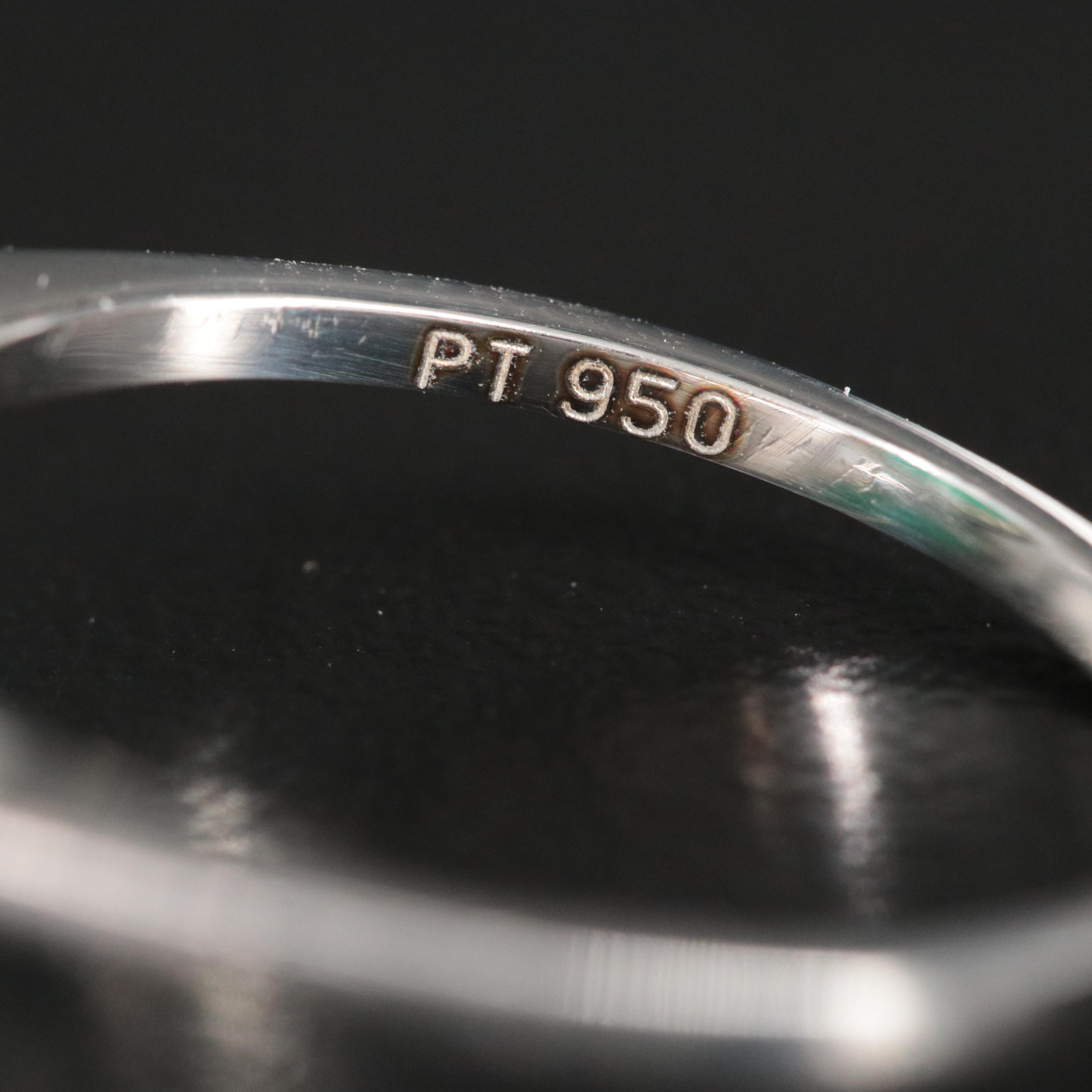 Platinum 7.33 CT Emerald and 0.18 CTW Diamond Ring