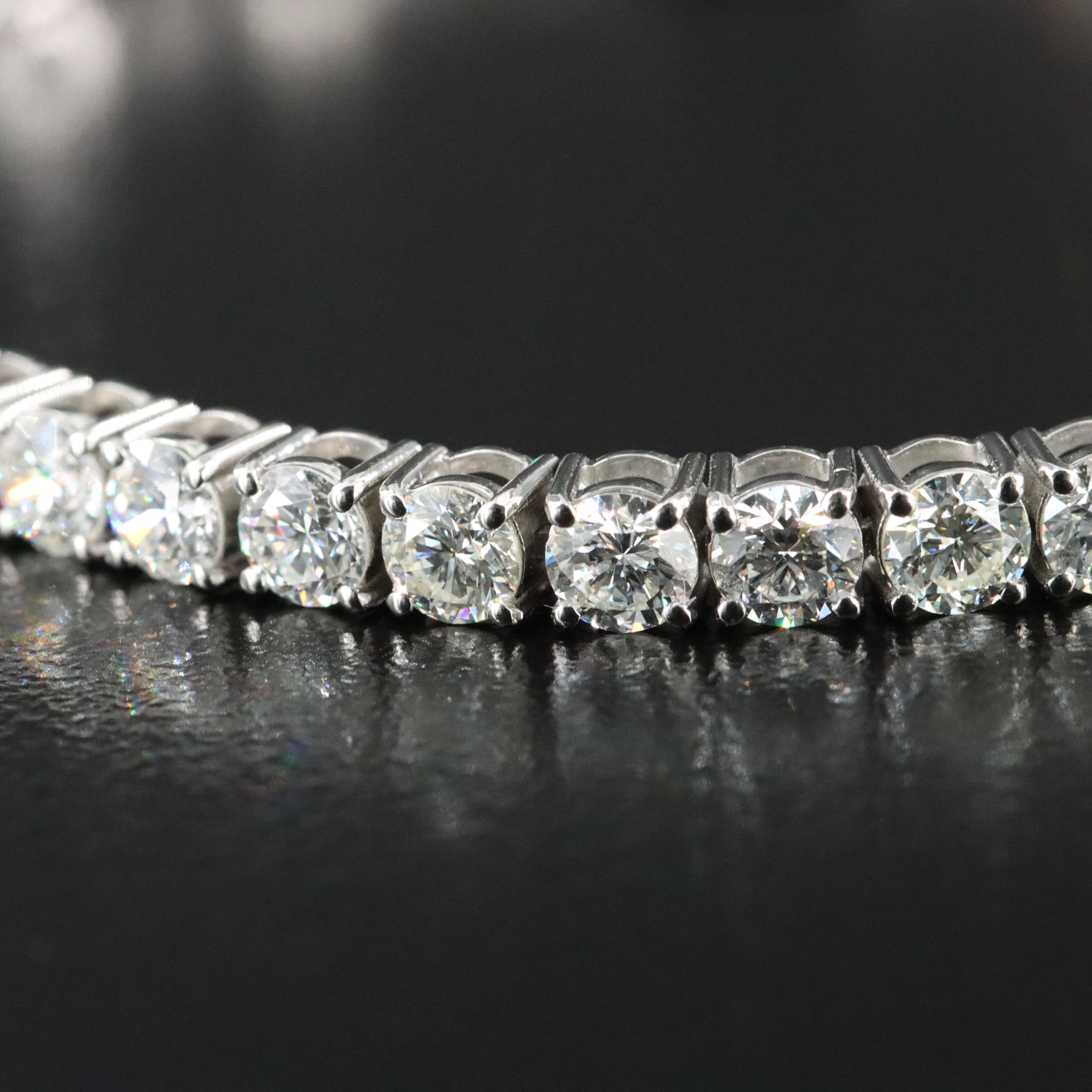 Platinum 7.35 CTW Diamond Line Bracelet