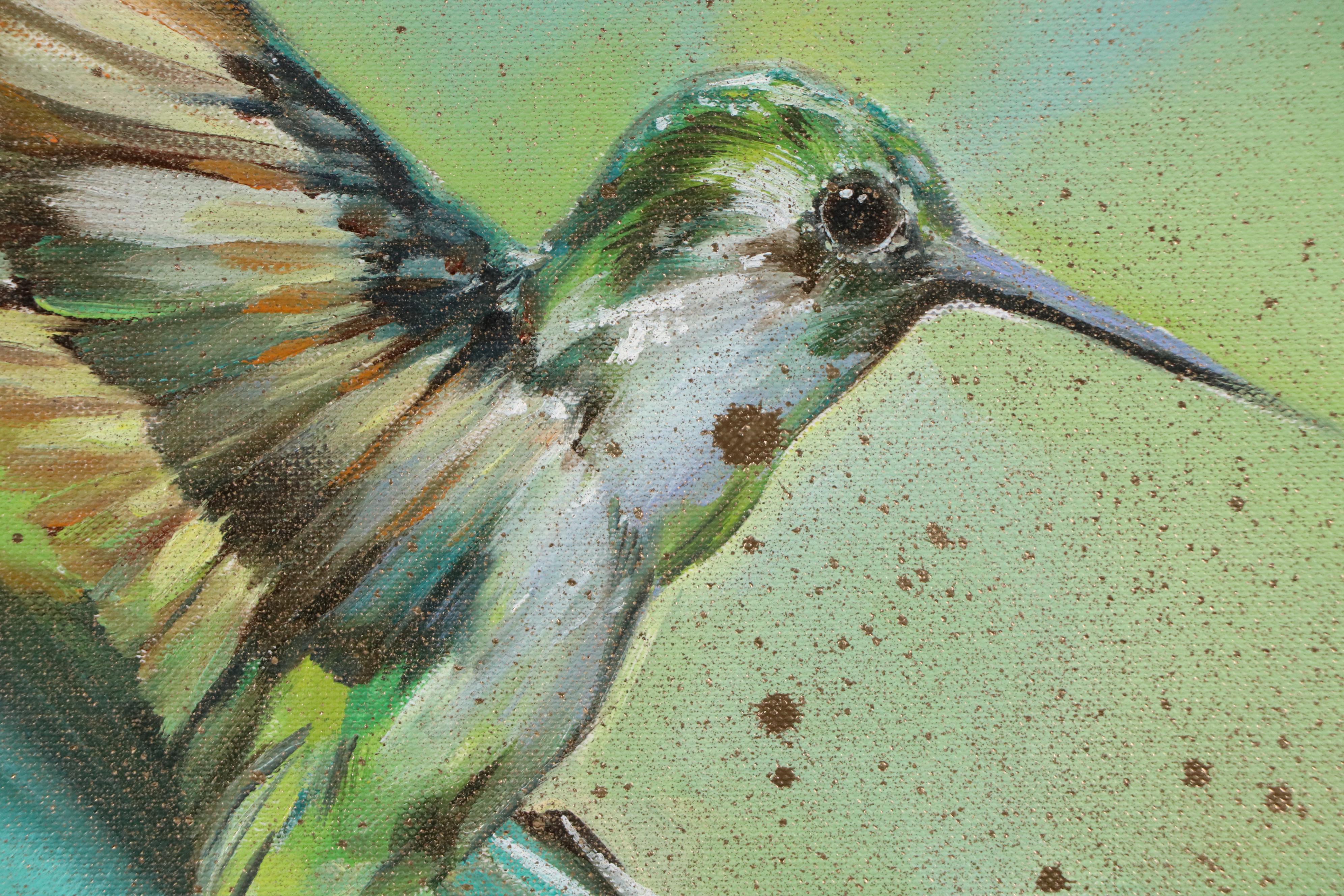 Inga Kovalenko Oil Painting of Hummingbird, 2025