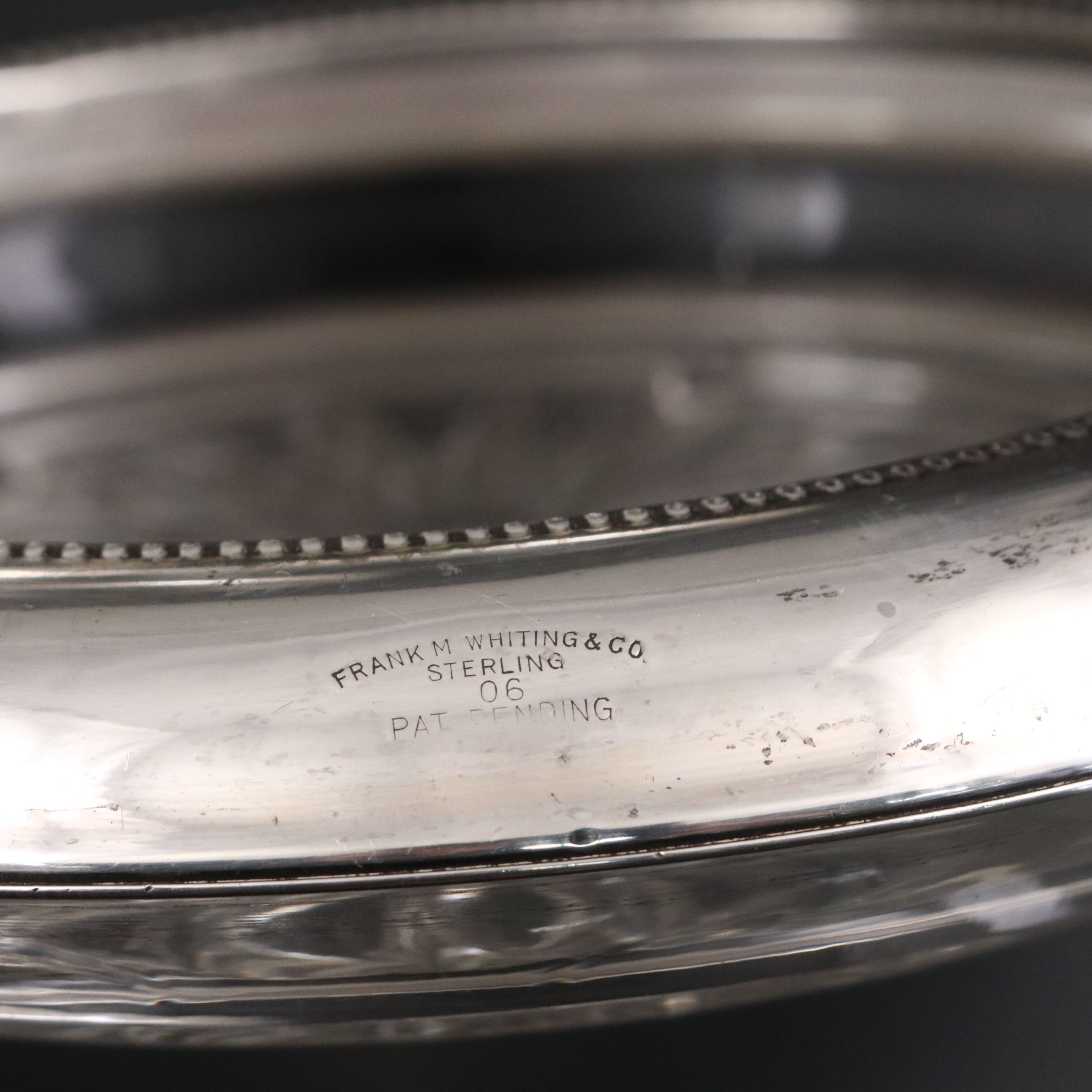 Frank M. Whiting Sterling Silver Rimmed Glass Coasters