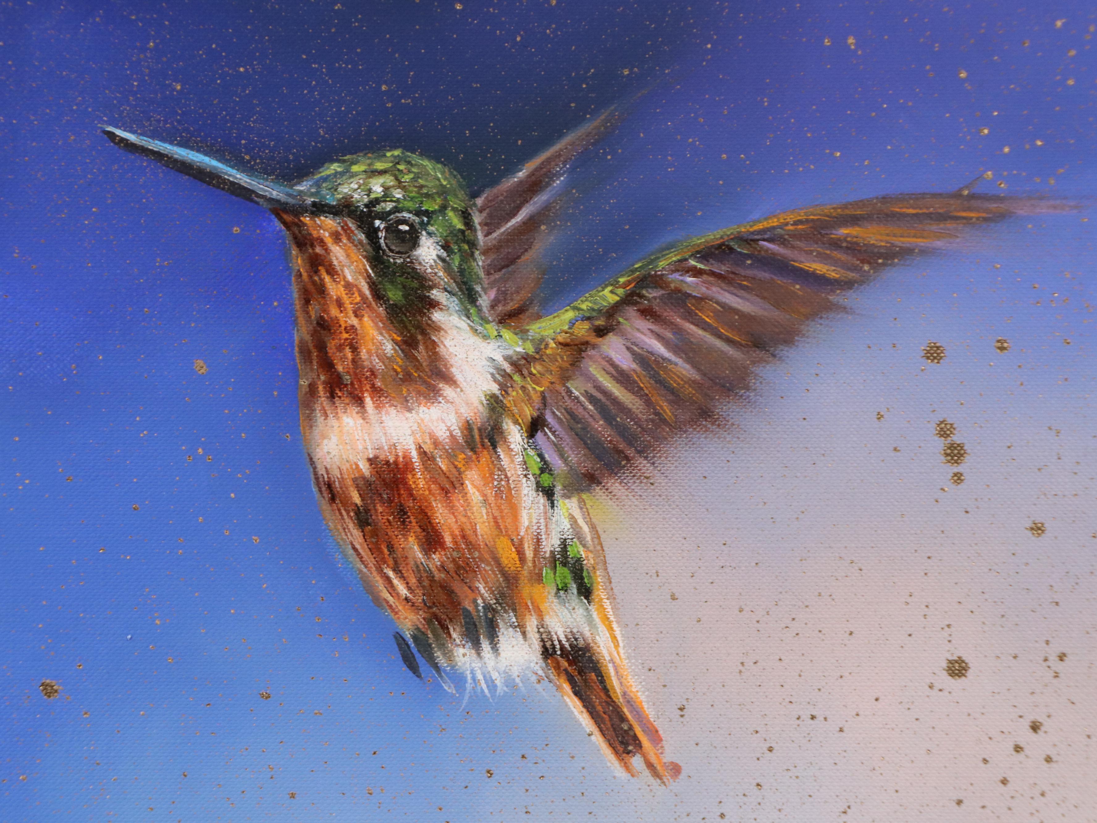 Inga Kovalenko Oil Painting of a Hummingbird, 2025