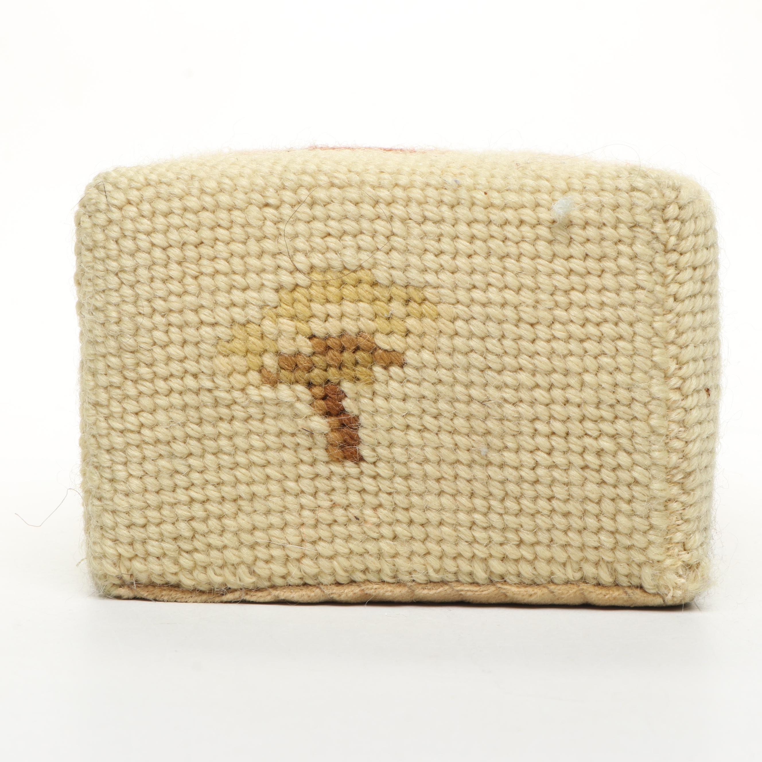 Needlepoint Mouse and Mushroom Doorstops, Mid to Late 20th Century