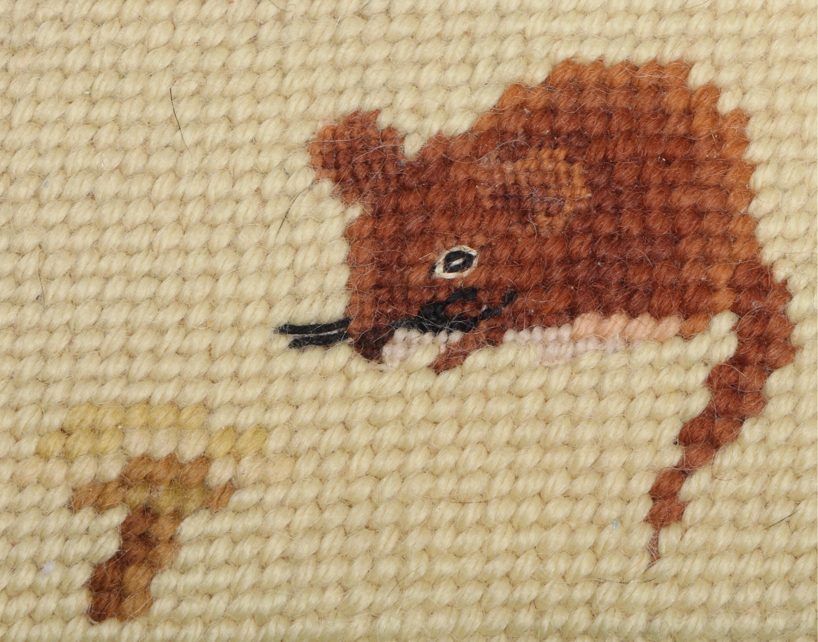 Needlepoint Mouse and Mushroom Doorstops, Mid to Late 20th Century