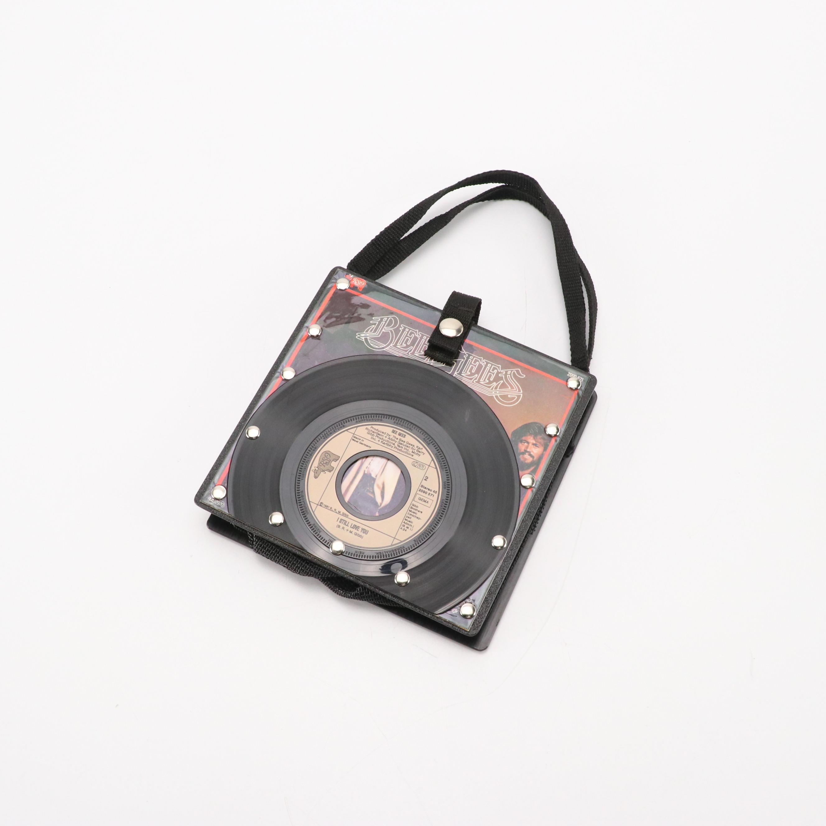 Brahmin Croc Embossed Zip Satchel, Bee Gees Vinyl Record Handbag, Other Tote